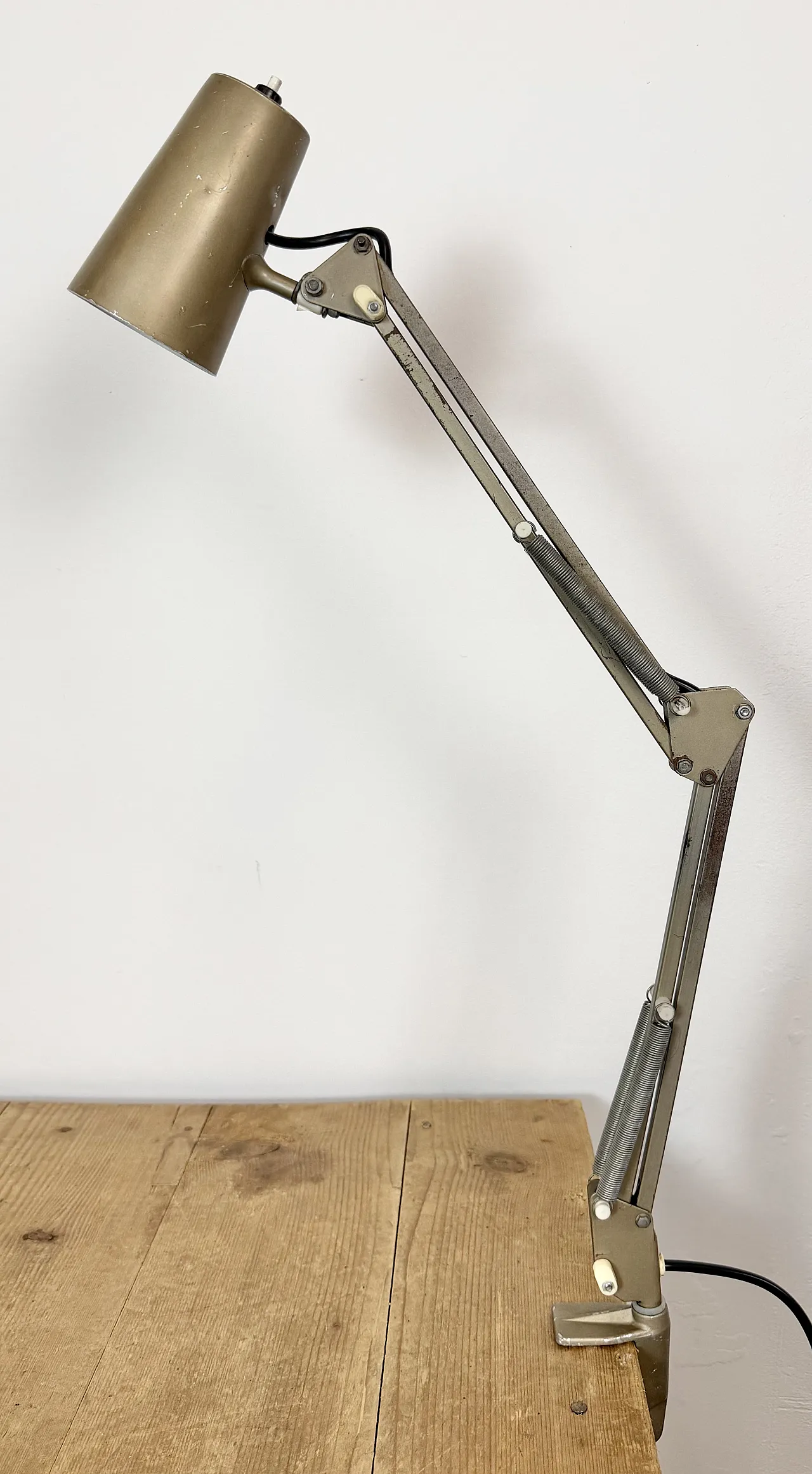 Brown adjustable architect table lamp, 1960s 3