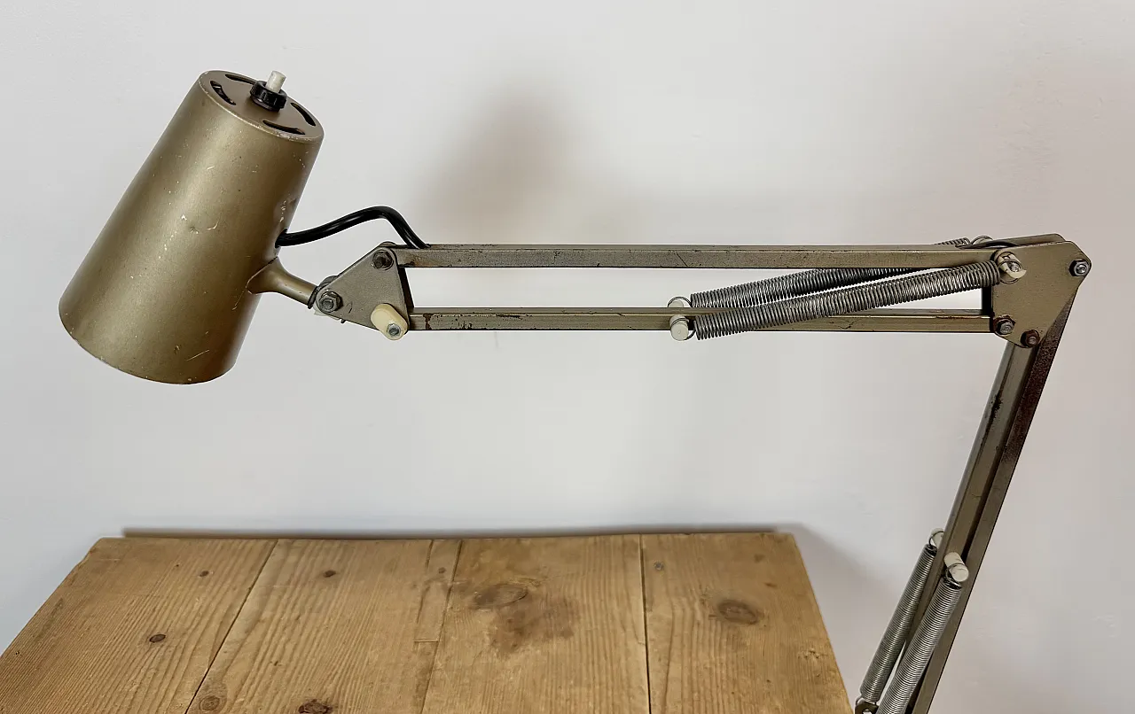 Brown adjustable architect table lamp, 1960s 8