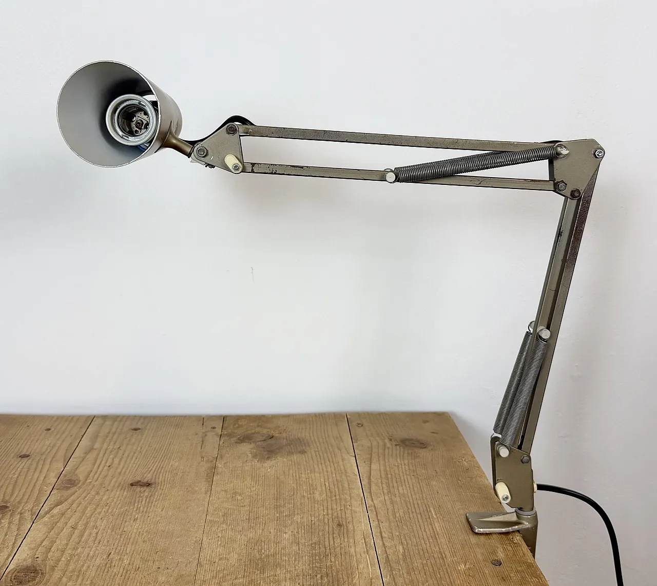 Brown adjustable architect table lamp, 1960s 10