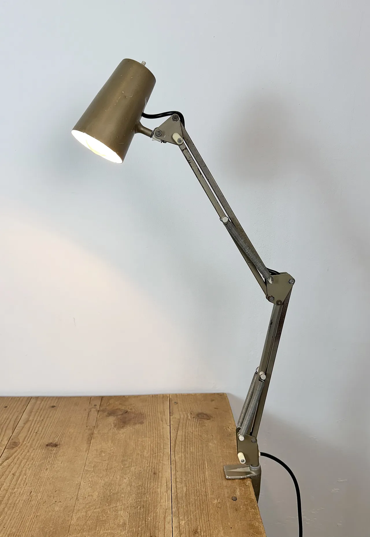 Brown adjustable architect table lamp, 1960s 18