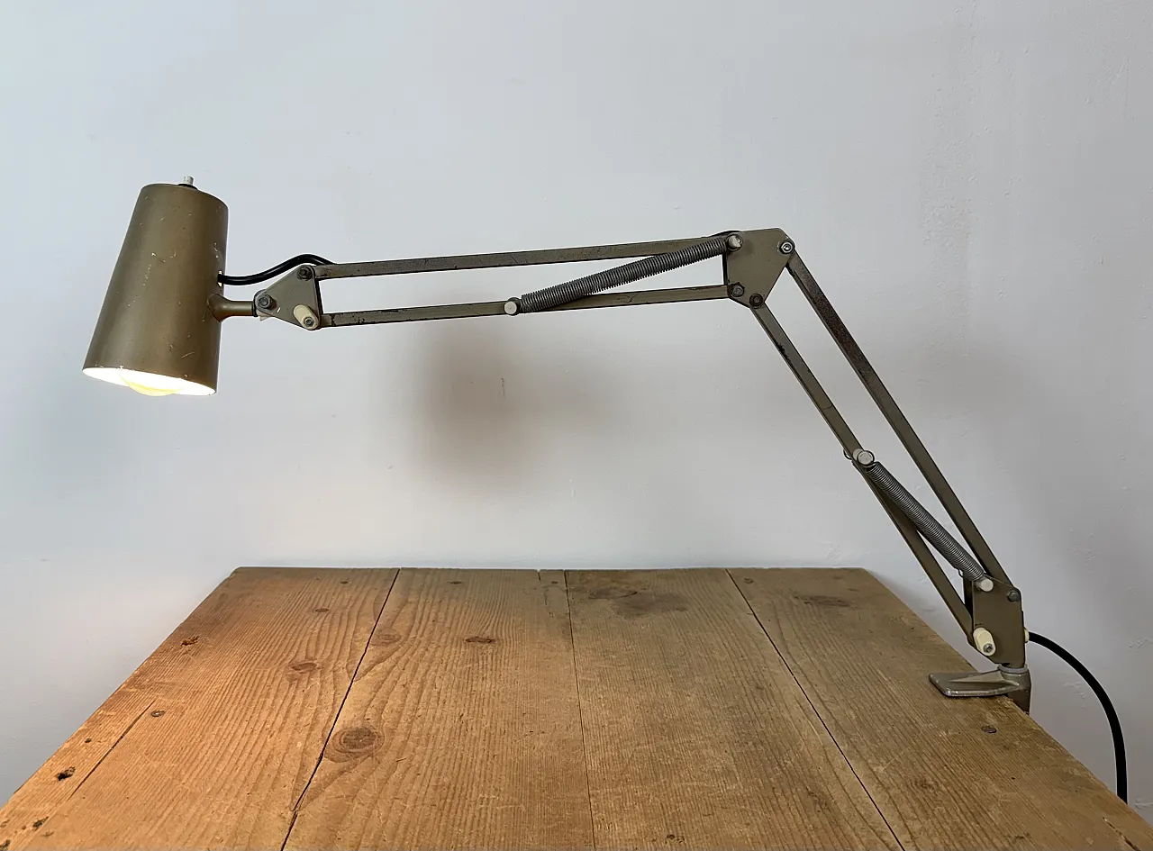Brown adjustable architect table lamp, 1960s 21