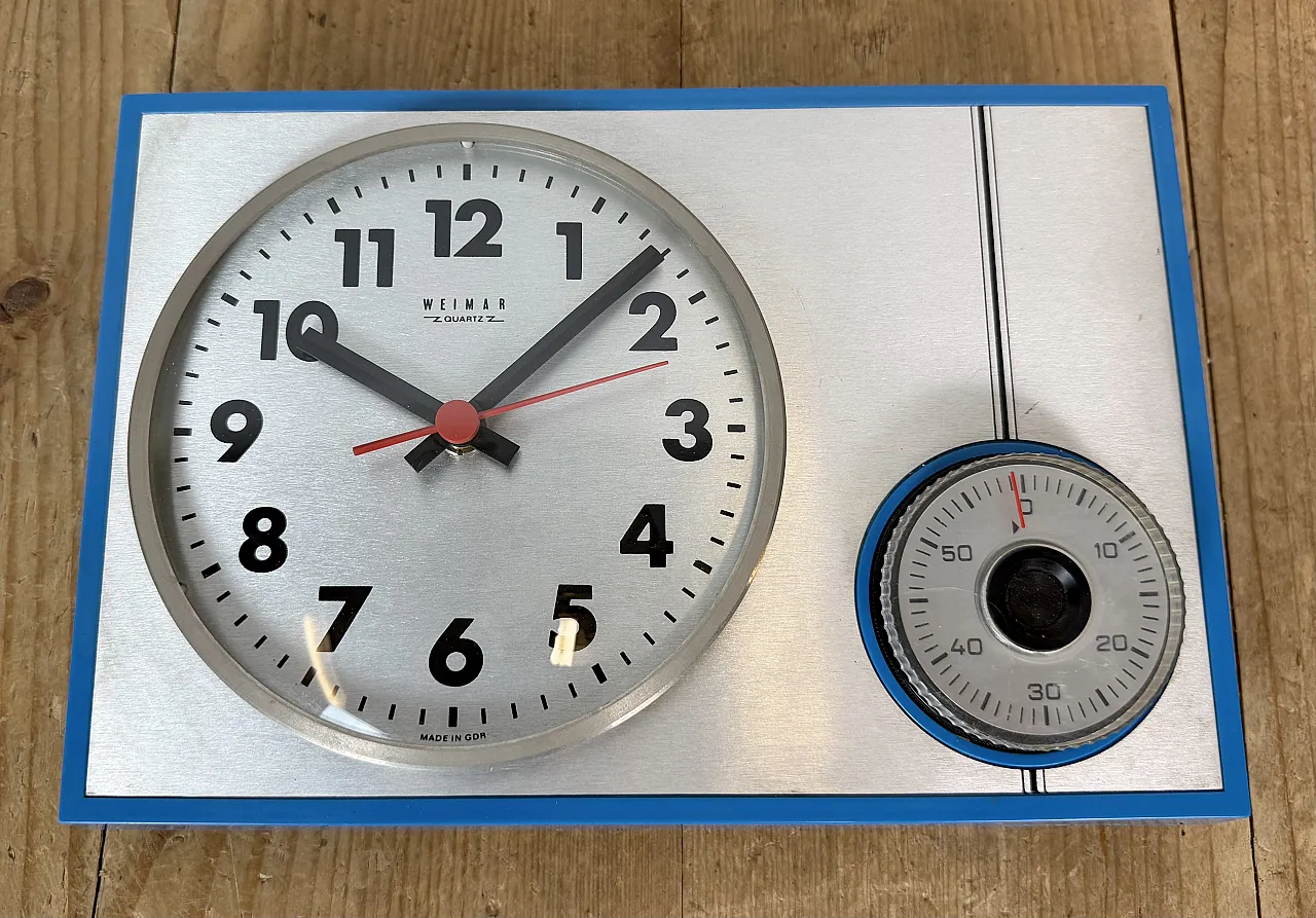 Kitchen wall clock from Weimar, 1970s 9