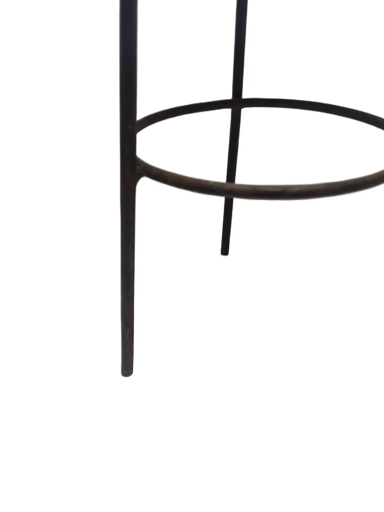 Postmodern Brutalist Iron and Wooden Plant Stand, Poland, 1970s 3