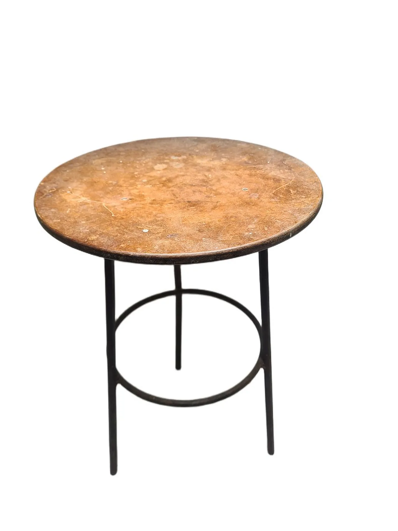 Postmodern Brutalist Iron and Wooden Plant Stand, Poland, 1970s 6
