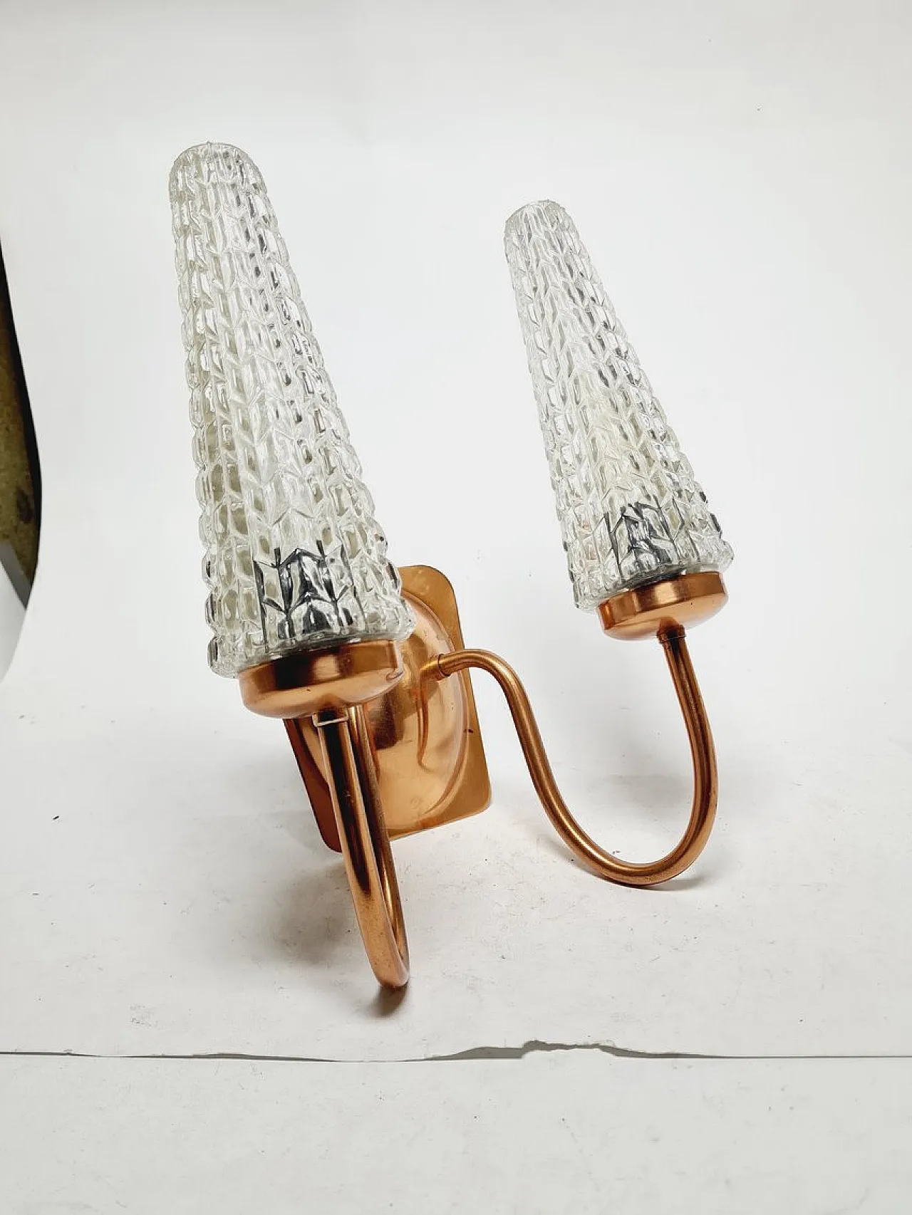 Lampada da parete a due bracci di Elmet Zabrze, Polonia, anni '70. 6