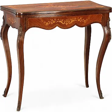 Indian rosewood and mahogany game table, 19th century