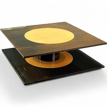 Veneered wood coffee table, 1980s
