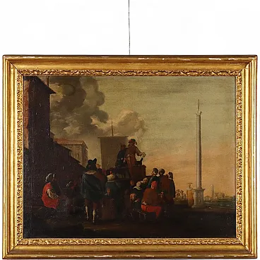 Painting Scene of Popular Life, oil on canvas, 18th century