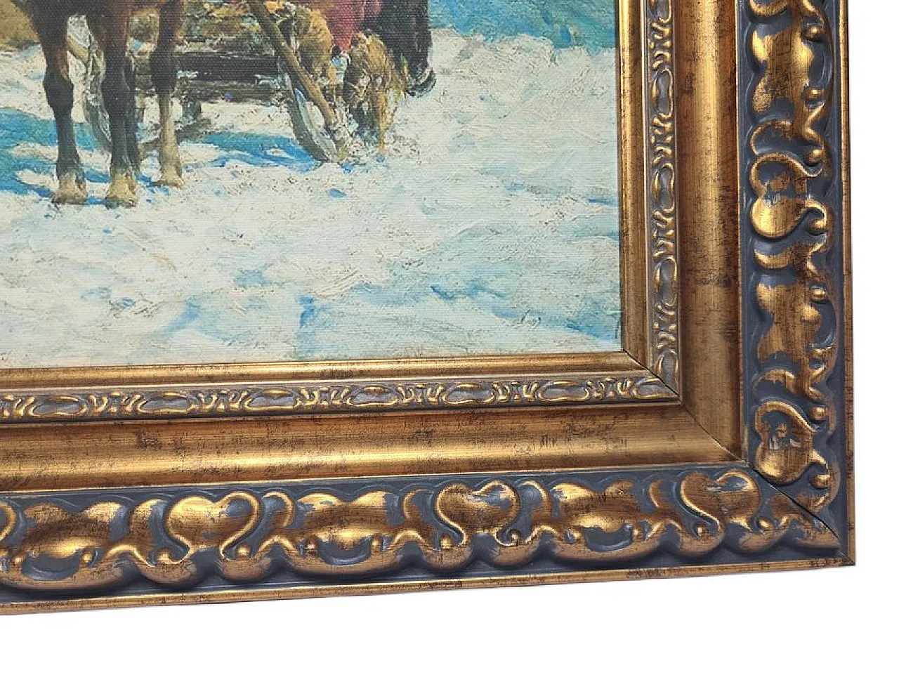 Composizione figurativa, anni '80, olio su tela 5