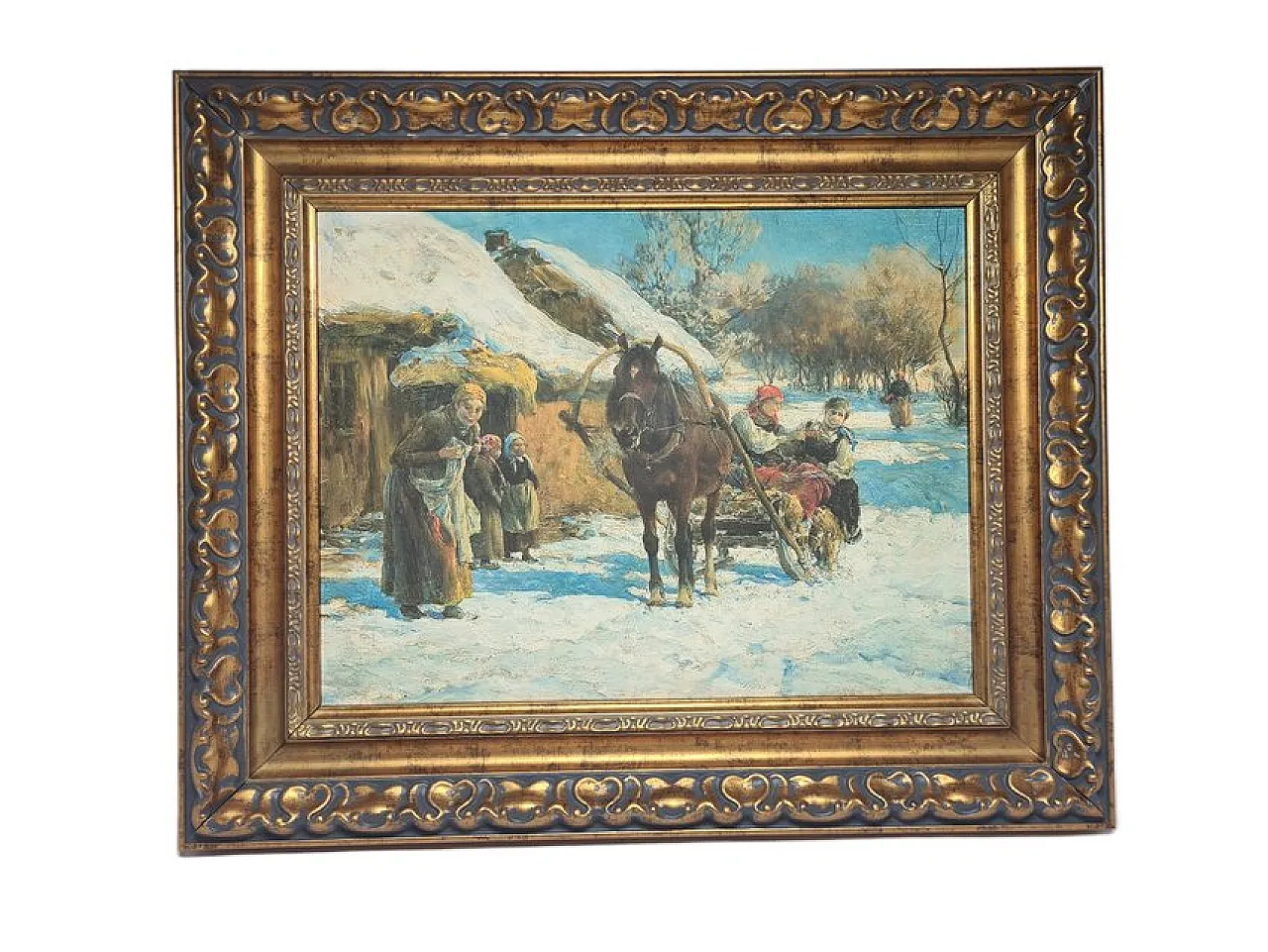 Composizione figurativa, anni '80, olio su tela 6