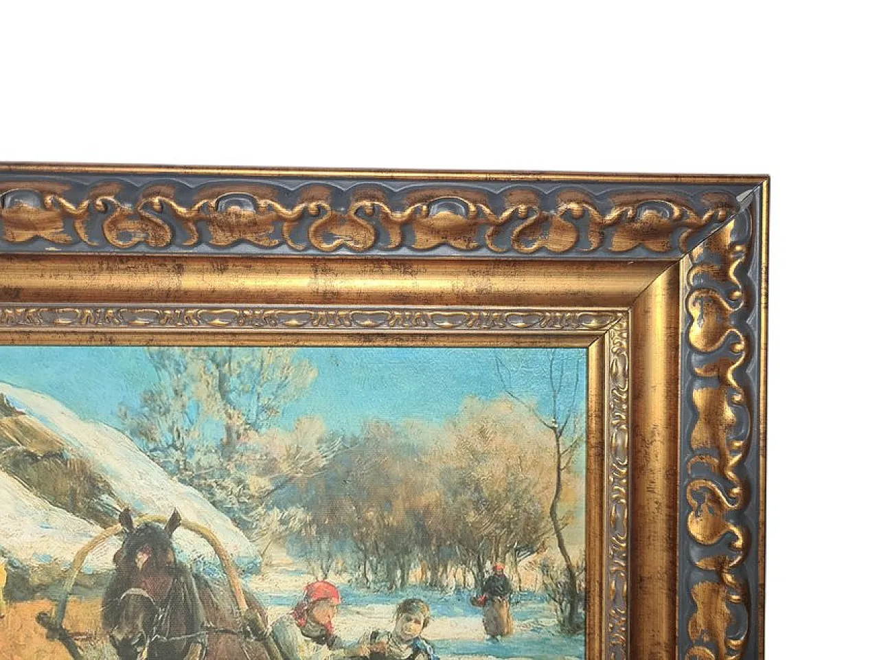 Composizione figurativa, anni '80, olio su tela 7