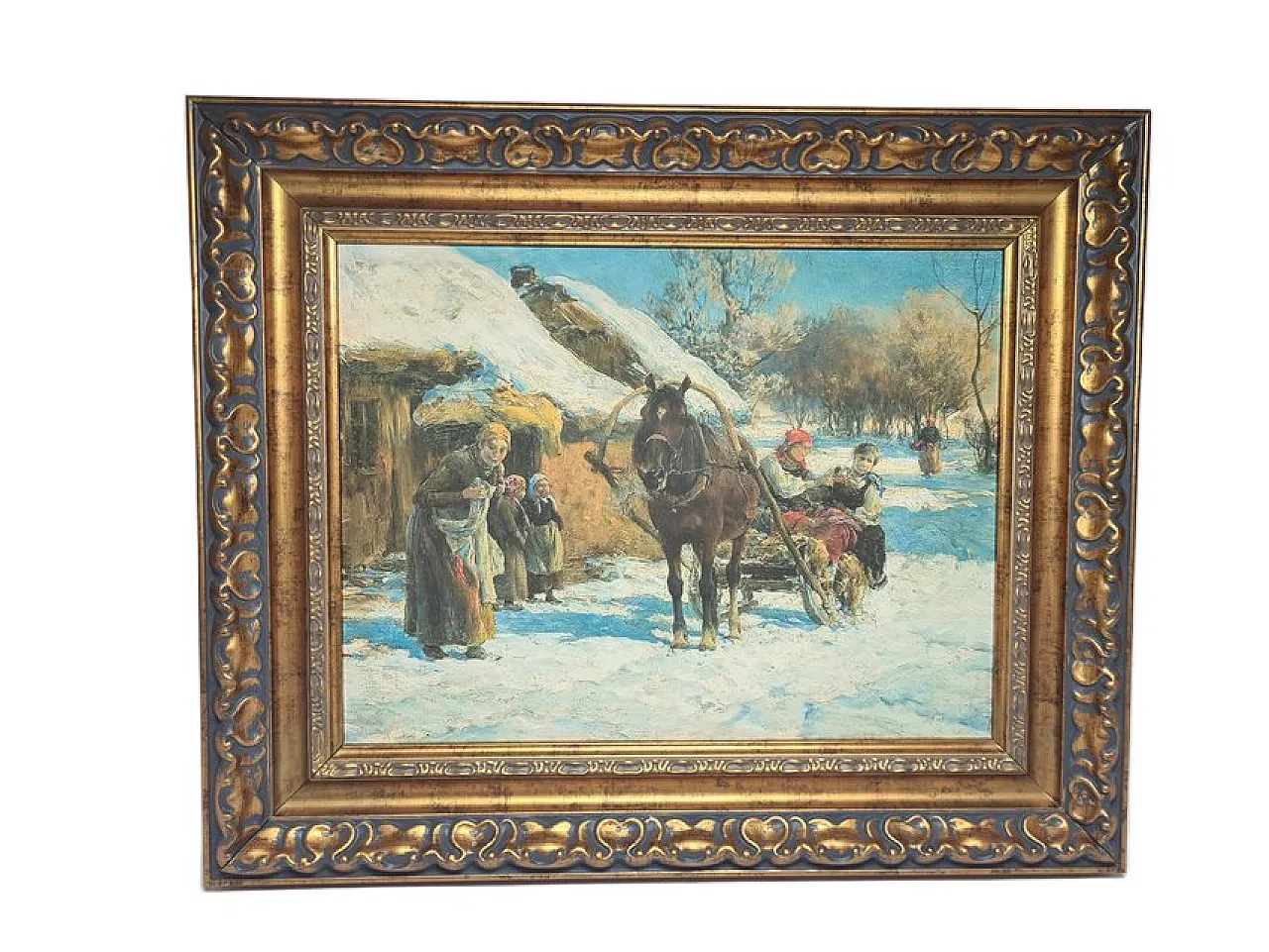 Composizione figurativa, anni '80, olio su tela 9