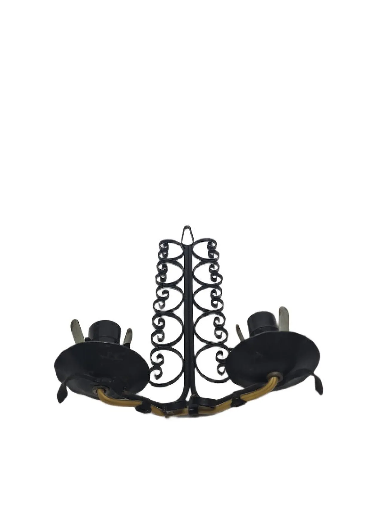 Brutalist 2-Armed Wall Lamps, Poland, 1970s, Set of 2 2