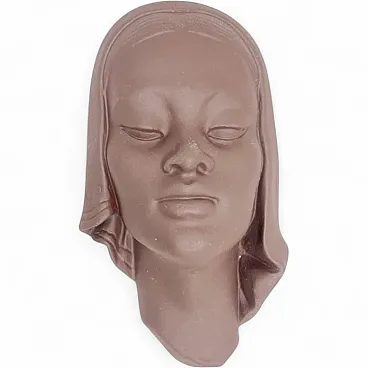 Ceramic wall mask by Paul Keilbar, 1950s