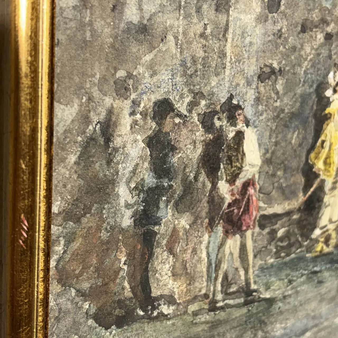 Dipinto Acquerello di grande qualità , artista Filippo Carcano, '800 4