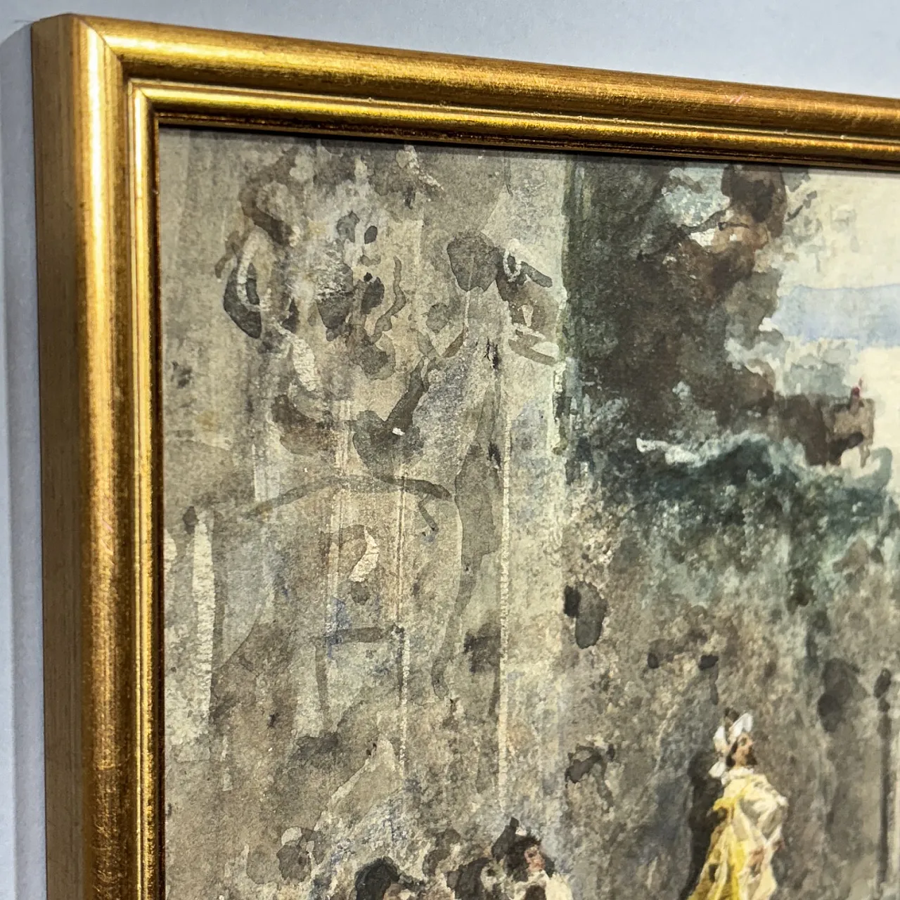 Dipinto Acquerello di grande qualità , artista Filippo Carcano, '800 5