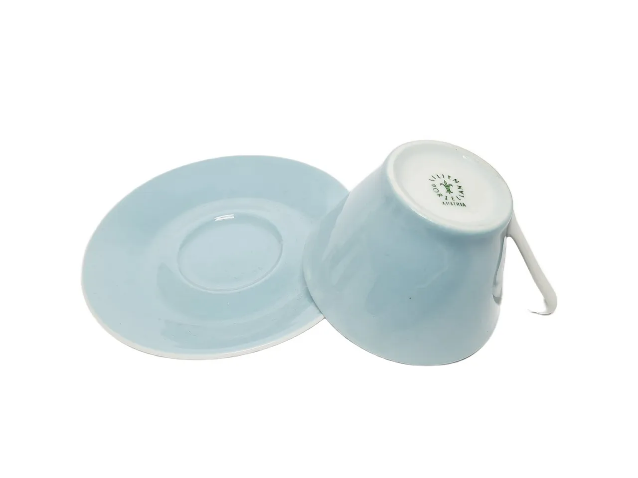 Tazza e piattino in porcellana postmoderni, Austria, anni '60, set da 2 4