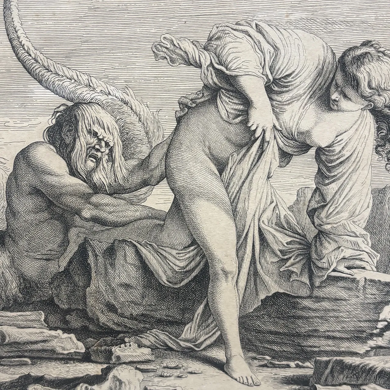 Incisione raffigurante il mito di Glauco e Scilla, '700 9