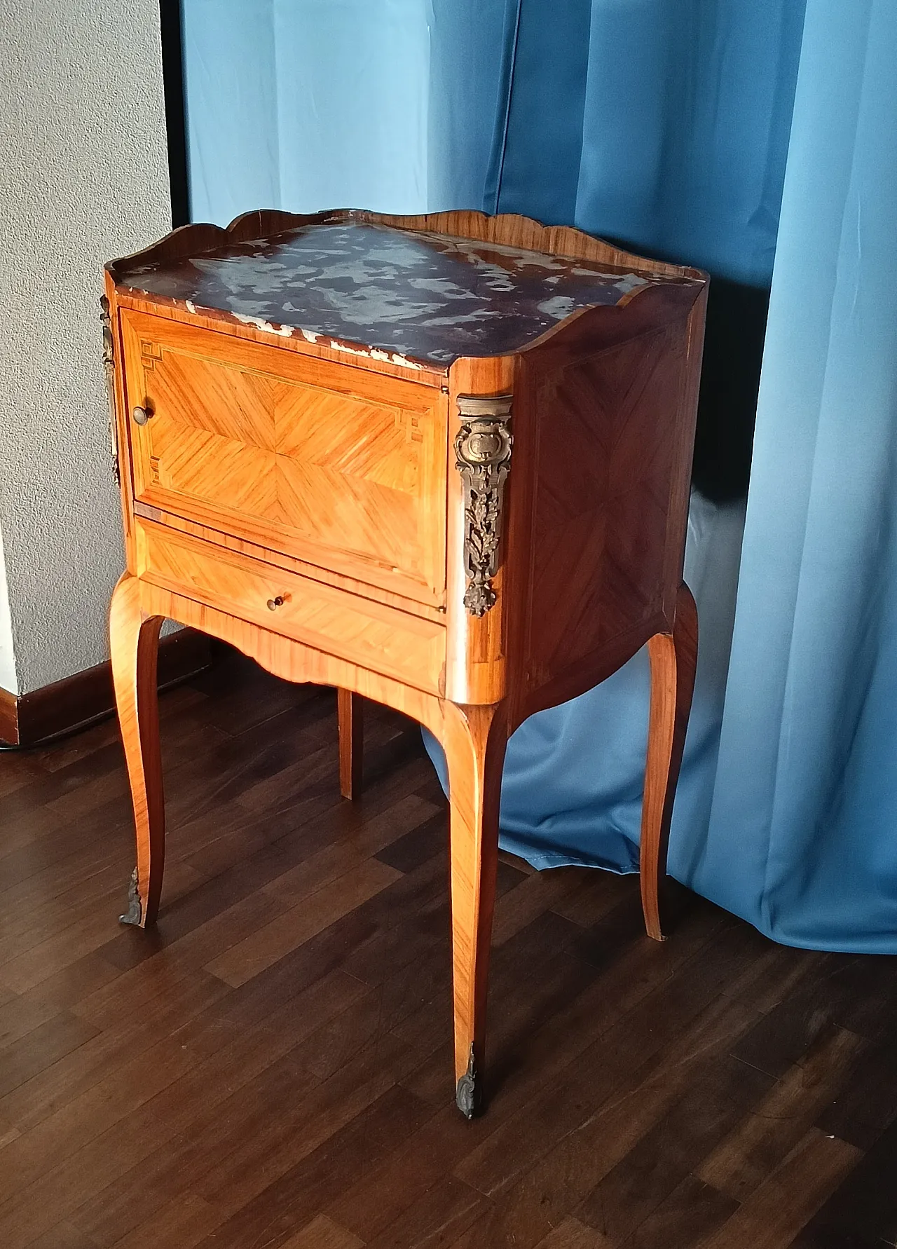 Louis XV style bedside table, 1950s 4