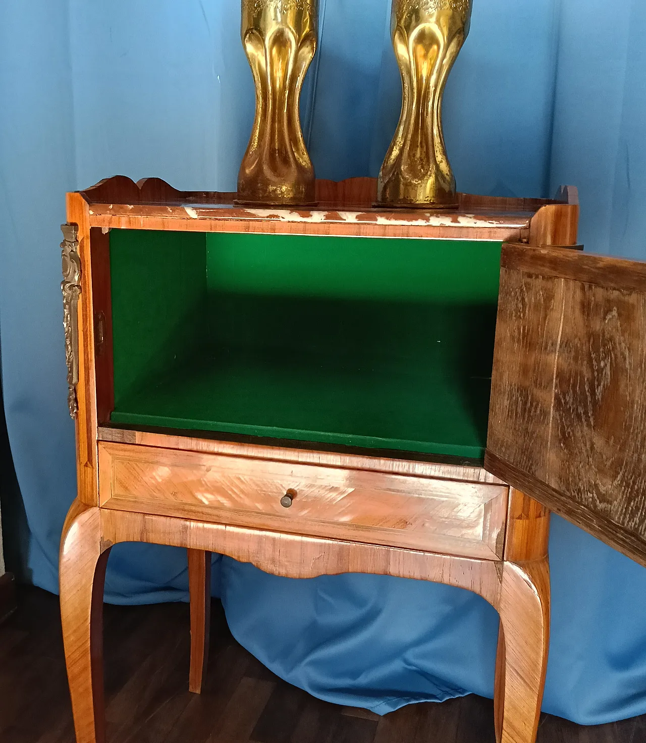 Louis XV style bedside table, 1950s 5