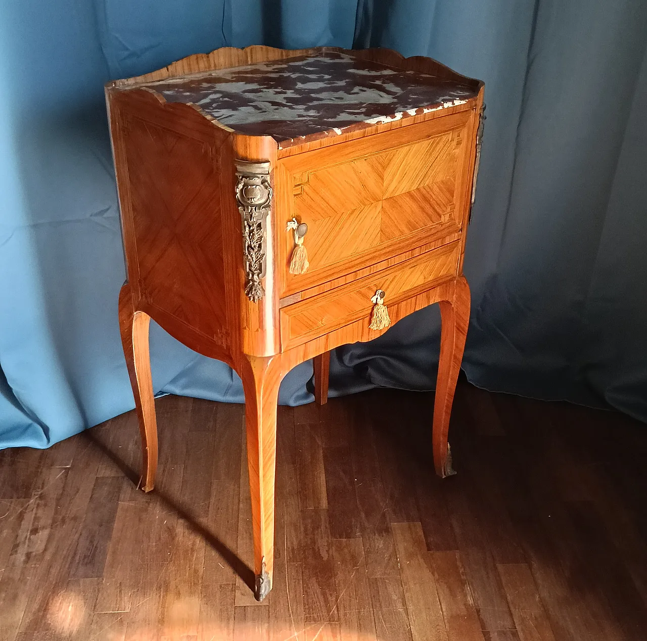 Louis XV style bedside table, 1950s 6