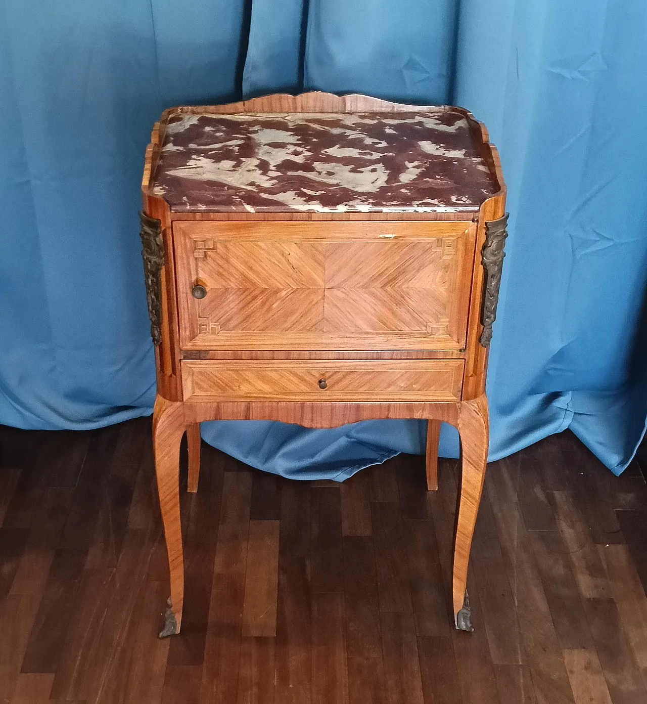 Louis XV style bedside table, 1950s 7