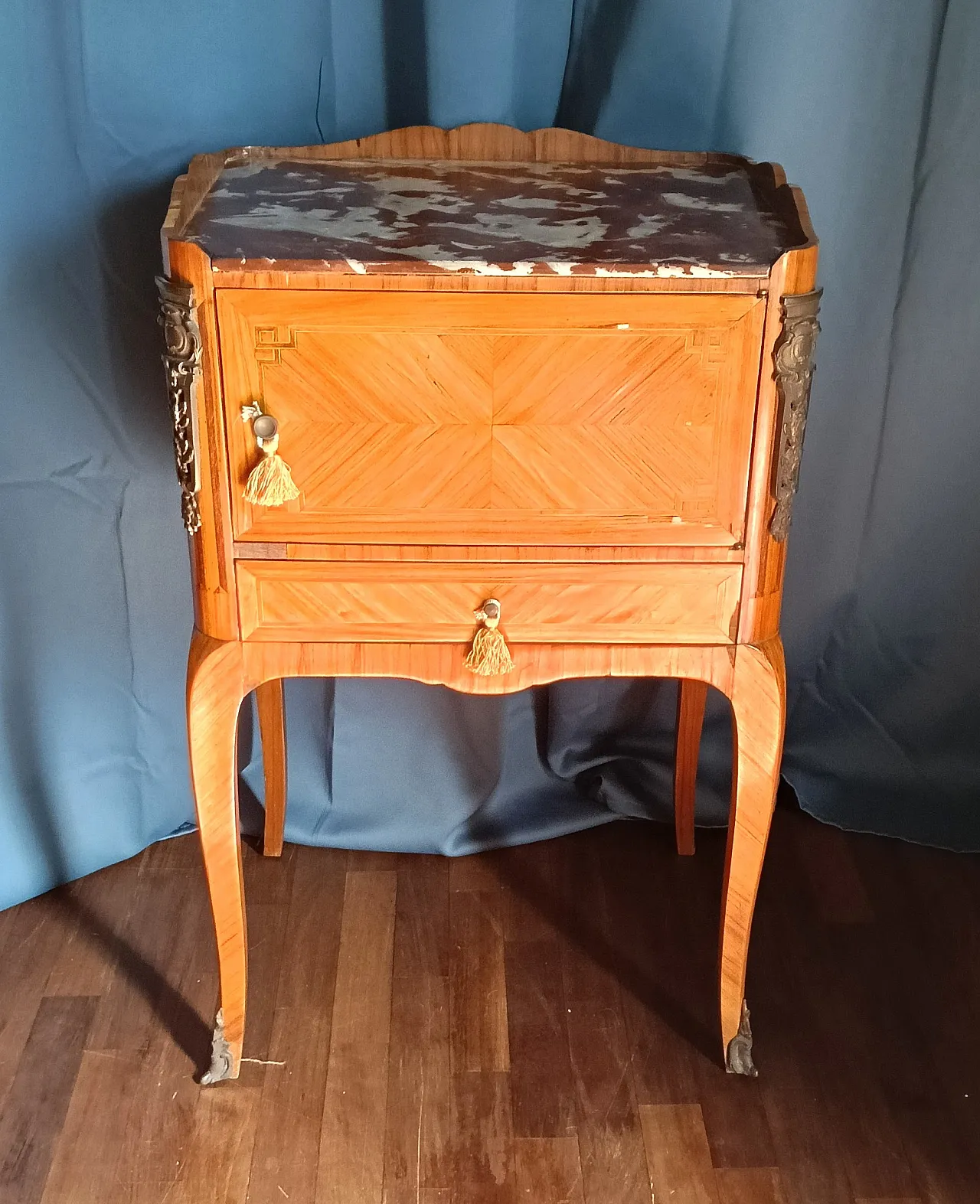 Louis XV style bedside table, 1950s 10