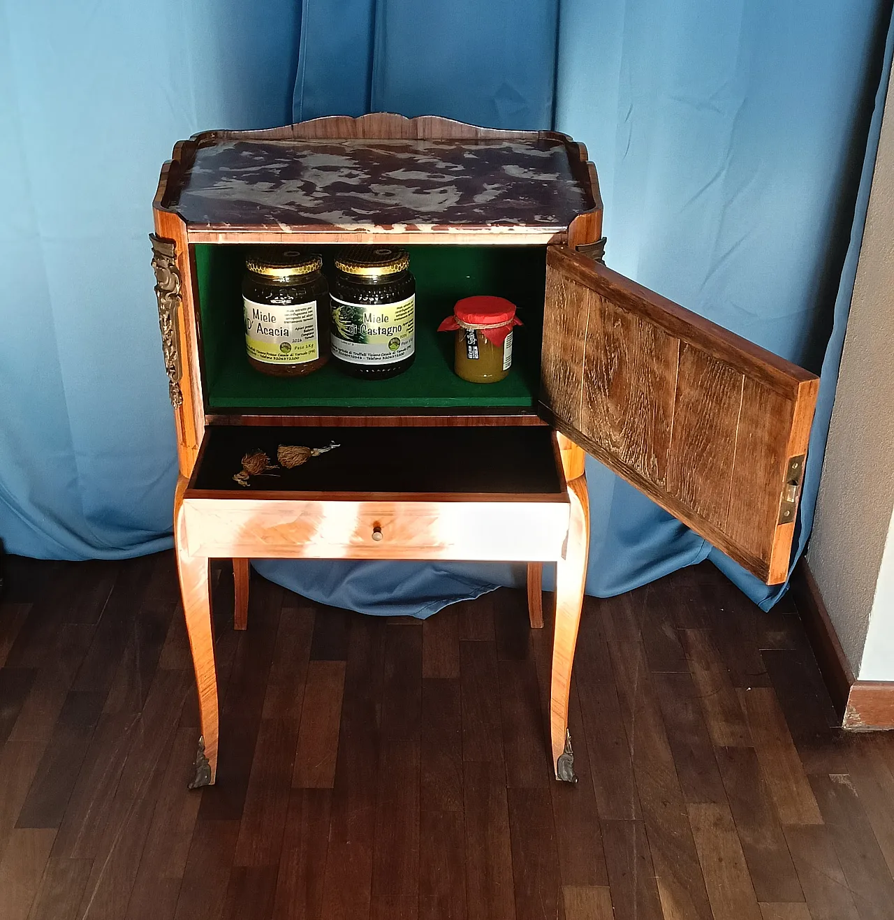 Louis XV style bedside table, 1950s 11