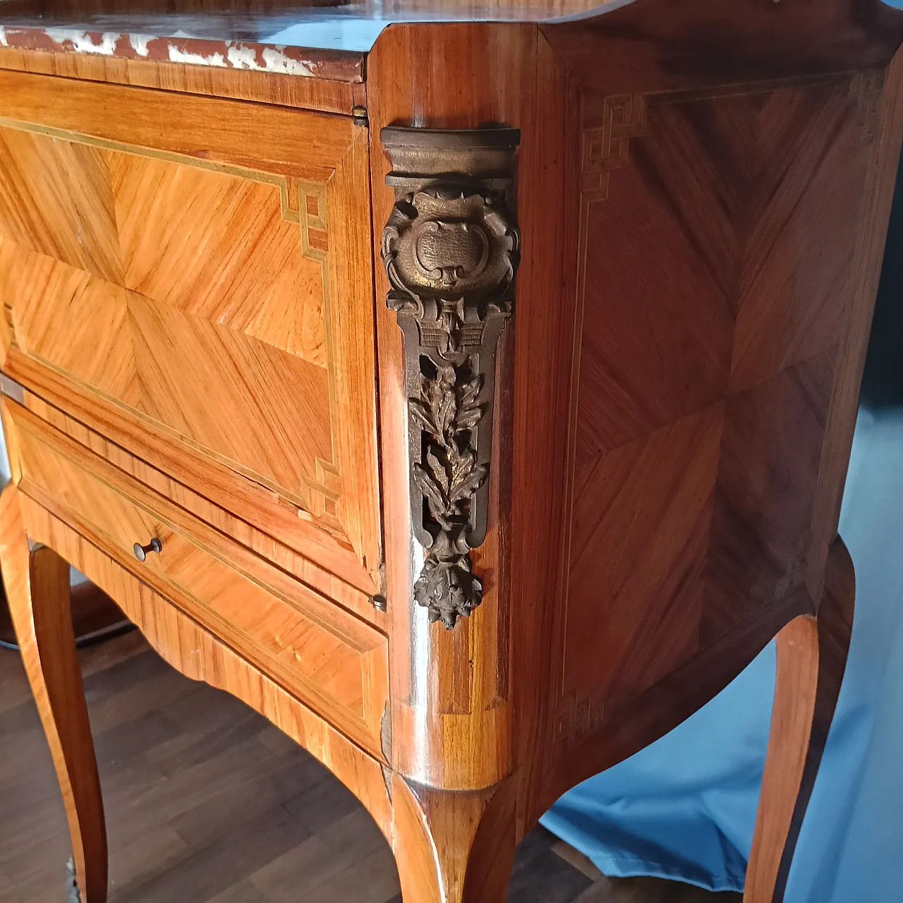 Louis XV style bedside table, 1950s 14