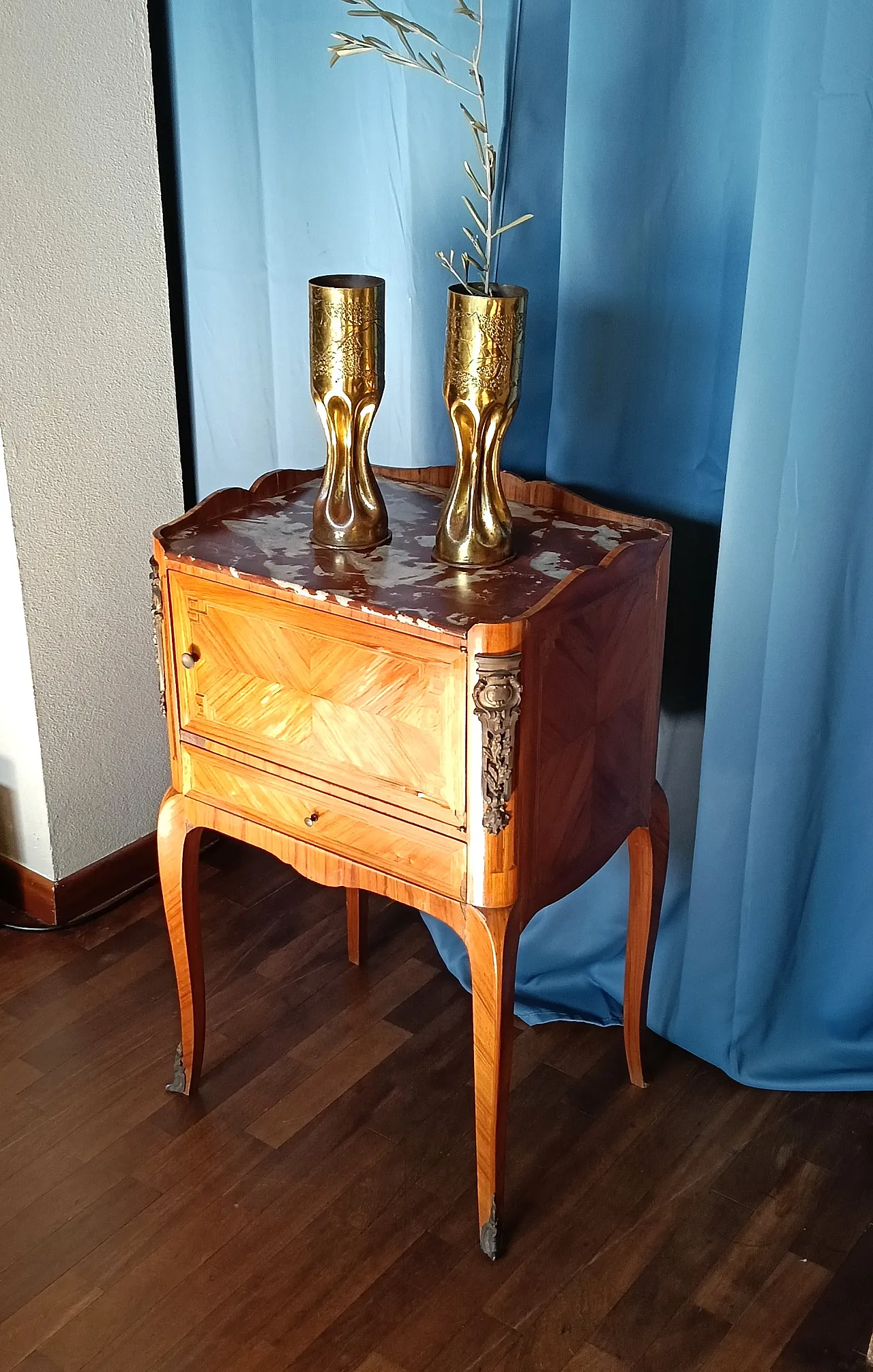 Louis XV style bedside table, 1950s 16