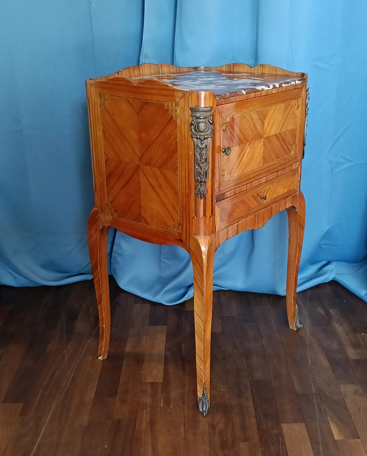 Louis XV style bedside table, 1950s 21