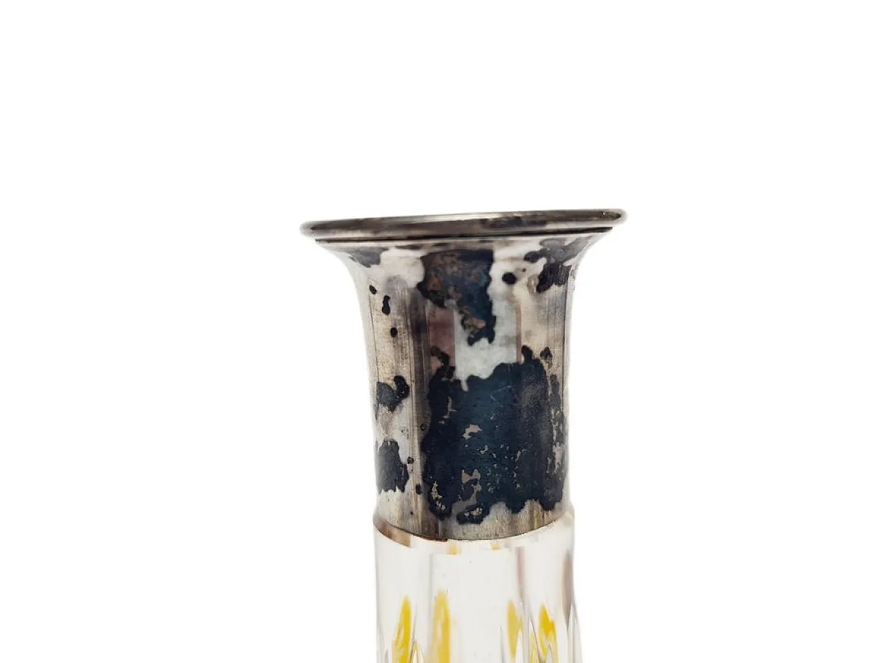Caraffa in cristallo Art Déco e argento, Danimarca, anni '30 5