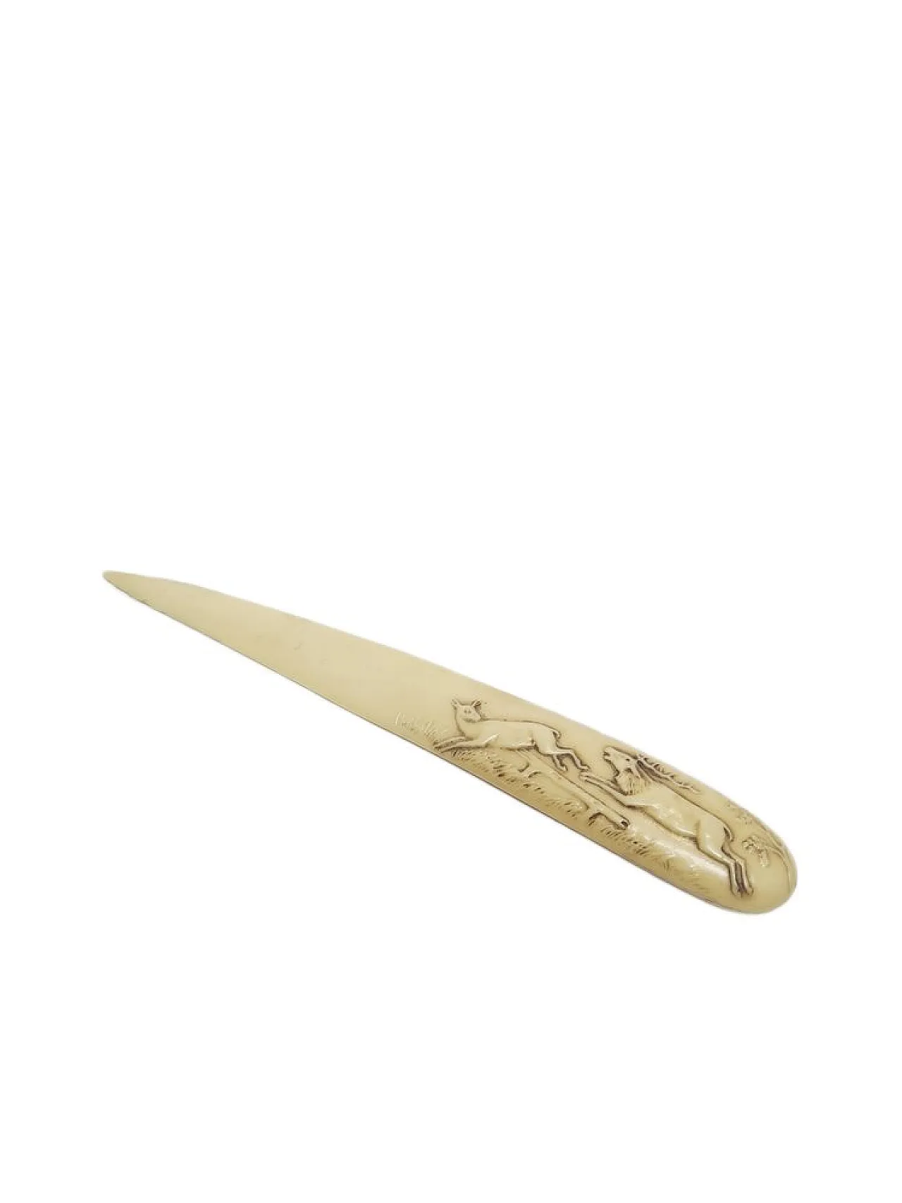 Art Nouveau Style Figurative Letters Knife, Poland, 1900s 2