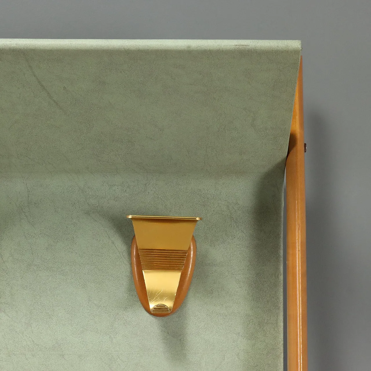 Coat rack with brass details, 1960s 4