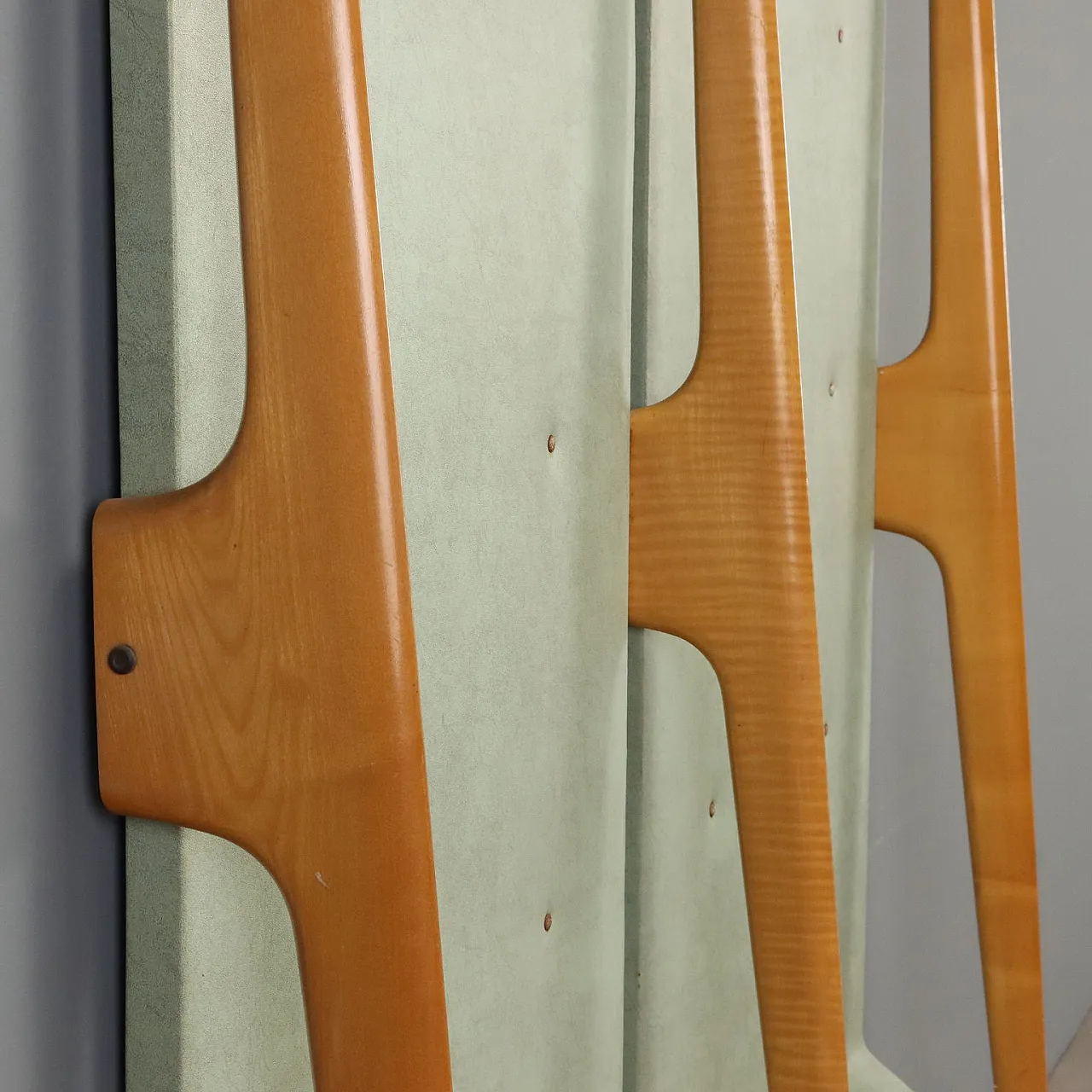 Coat rack with brass details, 1960s 5