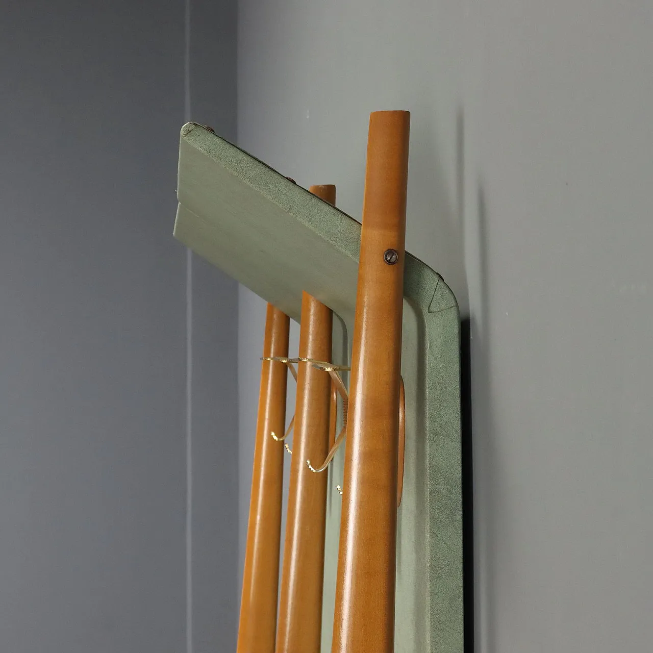 Coat rack with brass details, 1960s 7