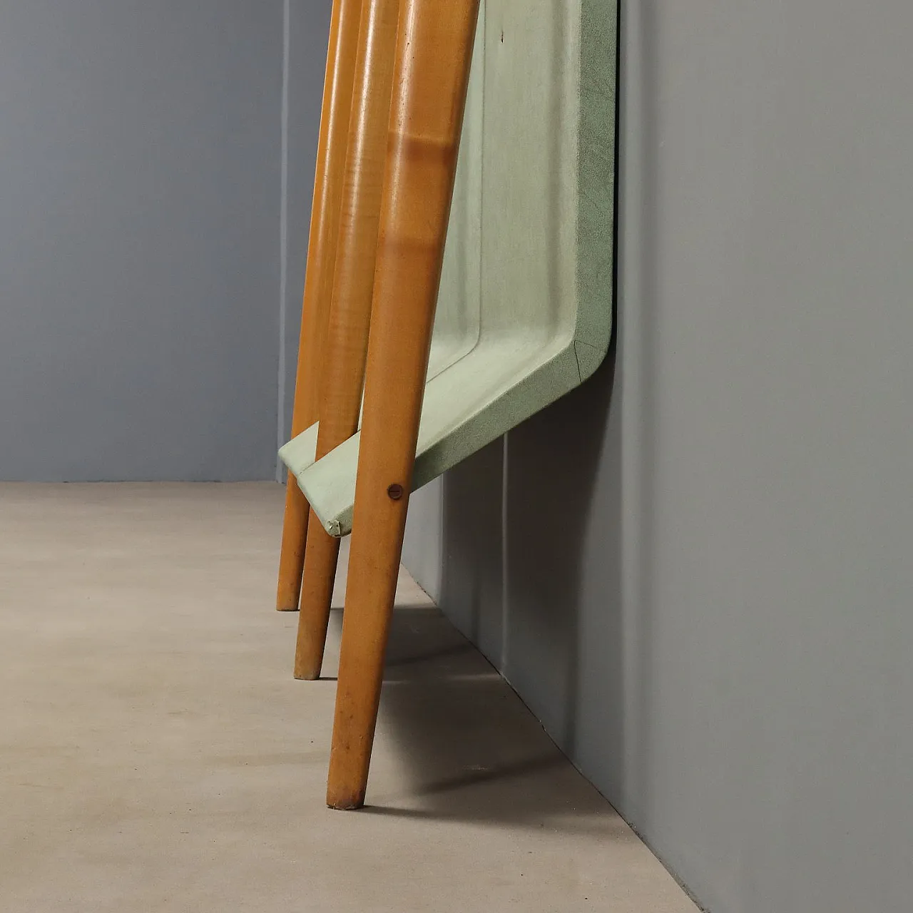 Coat rack with brass details, 1960s 8