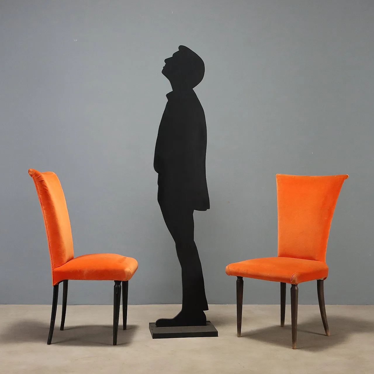 8 Chairs in fabric, 1980s 2