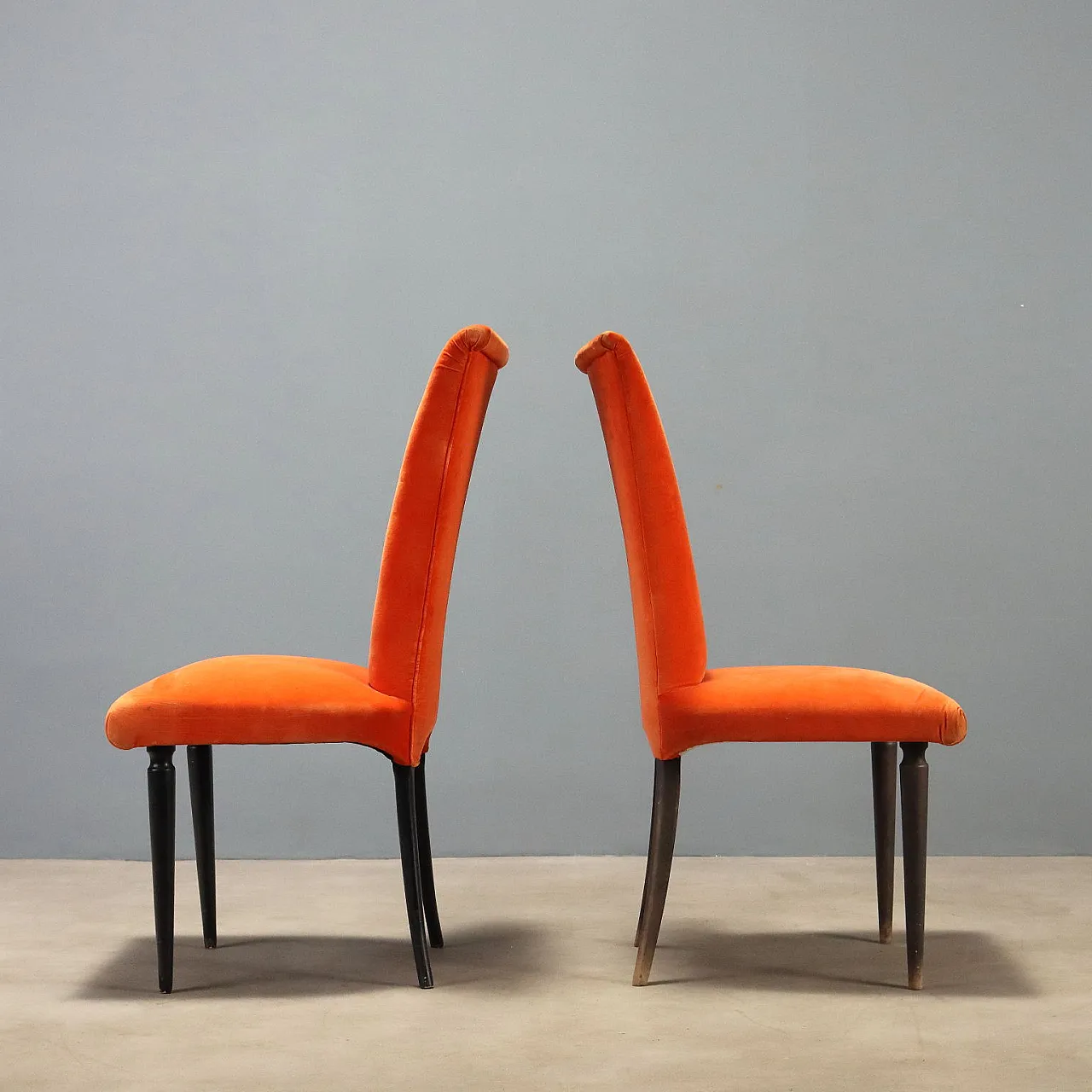 8 Chairs in fabric, 1980s 4