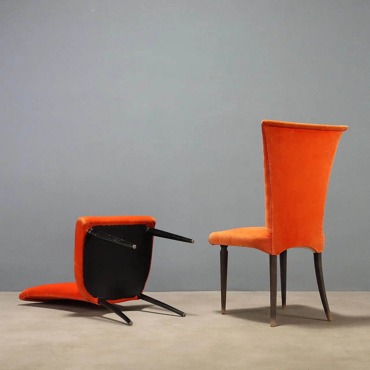 8 Chairs in fabric, 1980s 9