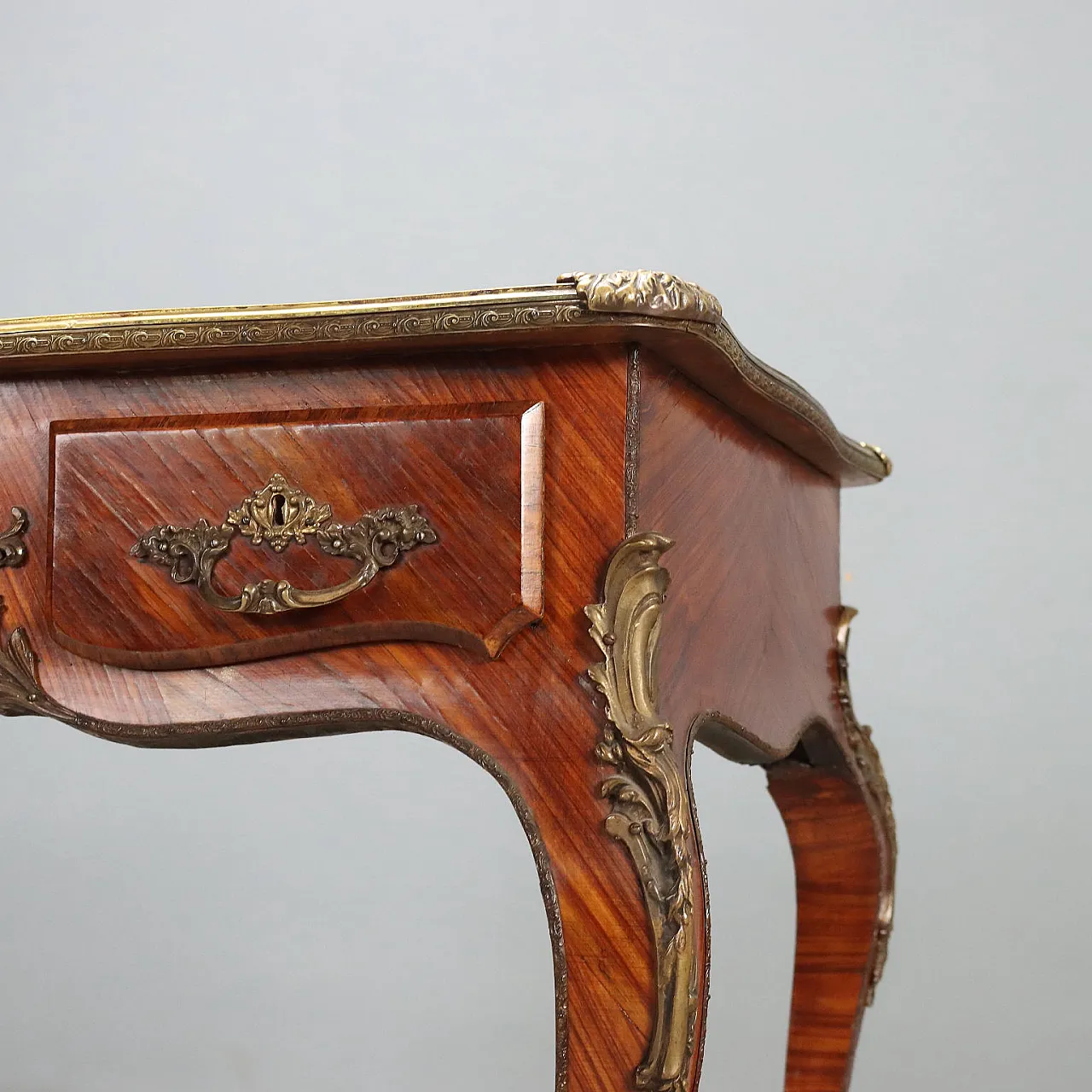 Napoleon III style desk in bois de rose, 19th century 7