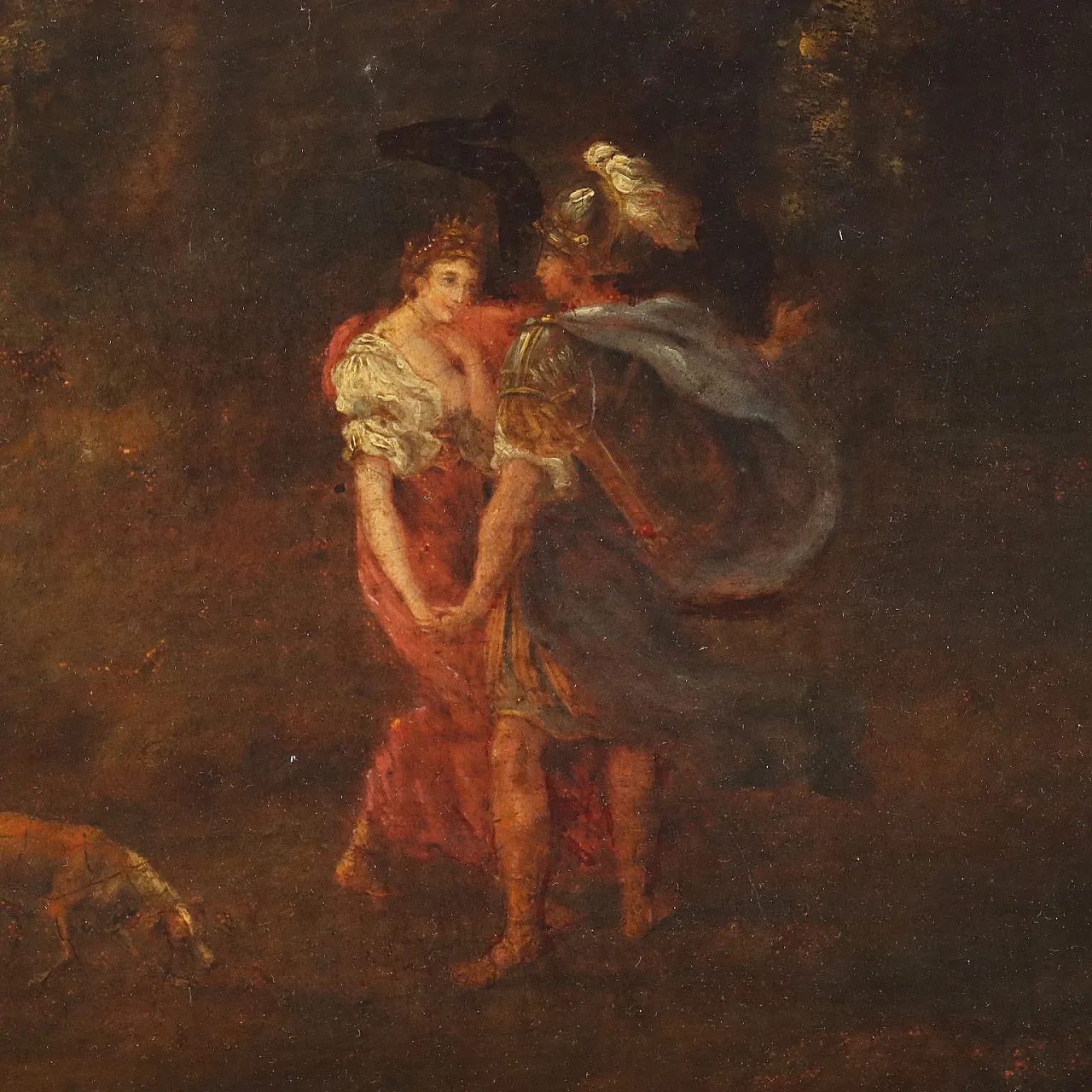 Landscape Painting with Figures, oil on canvas, mid-18th century 4