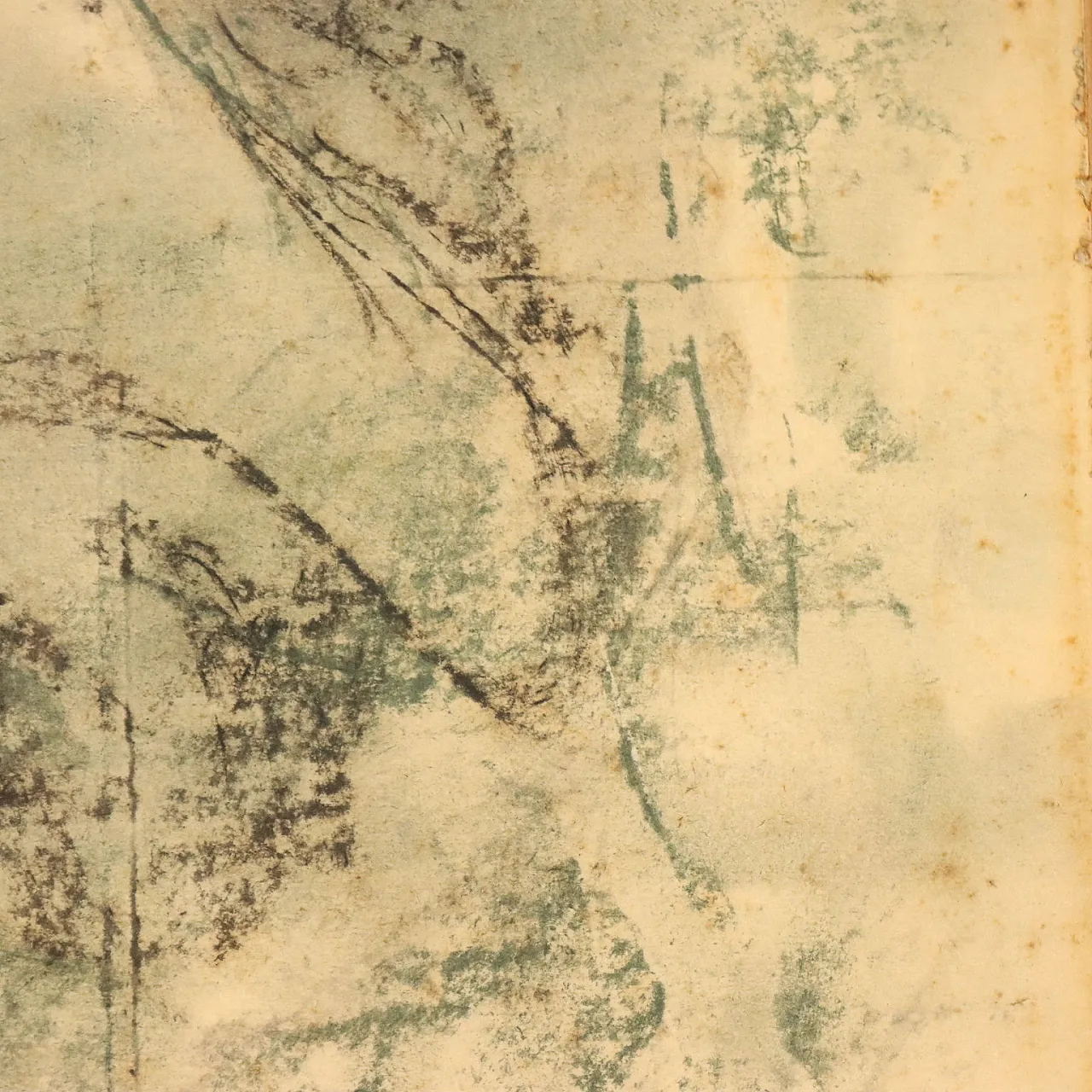 Drawing by Antonio Mancini, mixed media on cardboard, 20th century 4