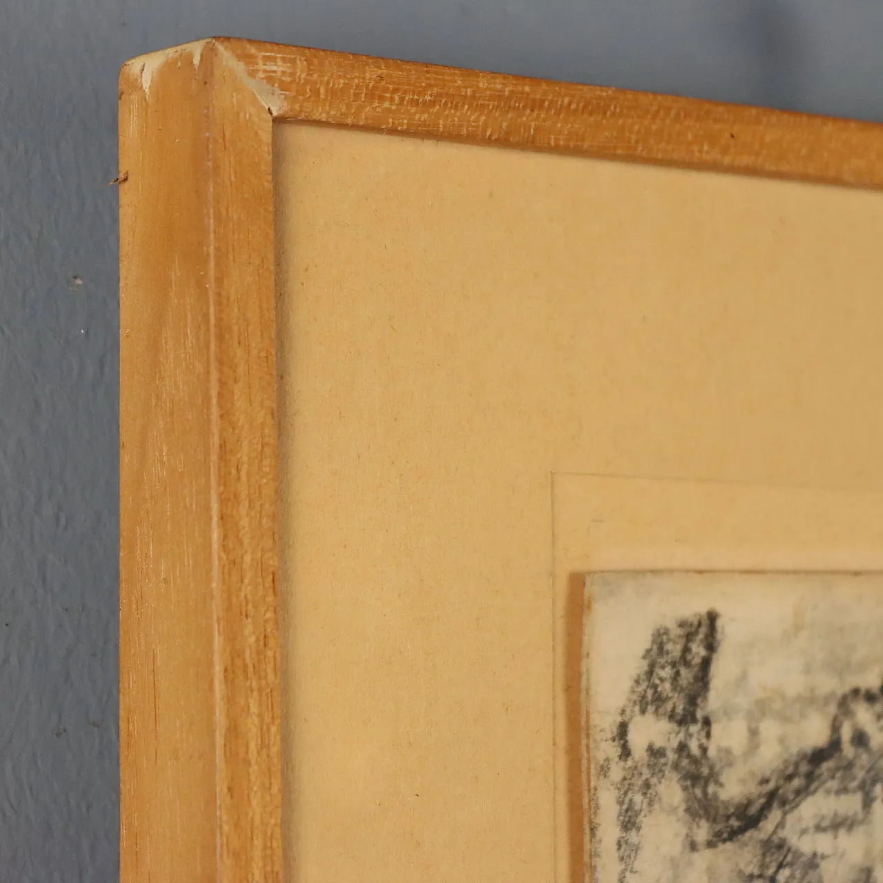 Drawing by Antonio Mancini, mixed media on cardboard, 20th century 8