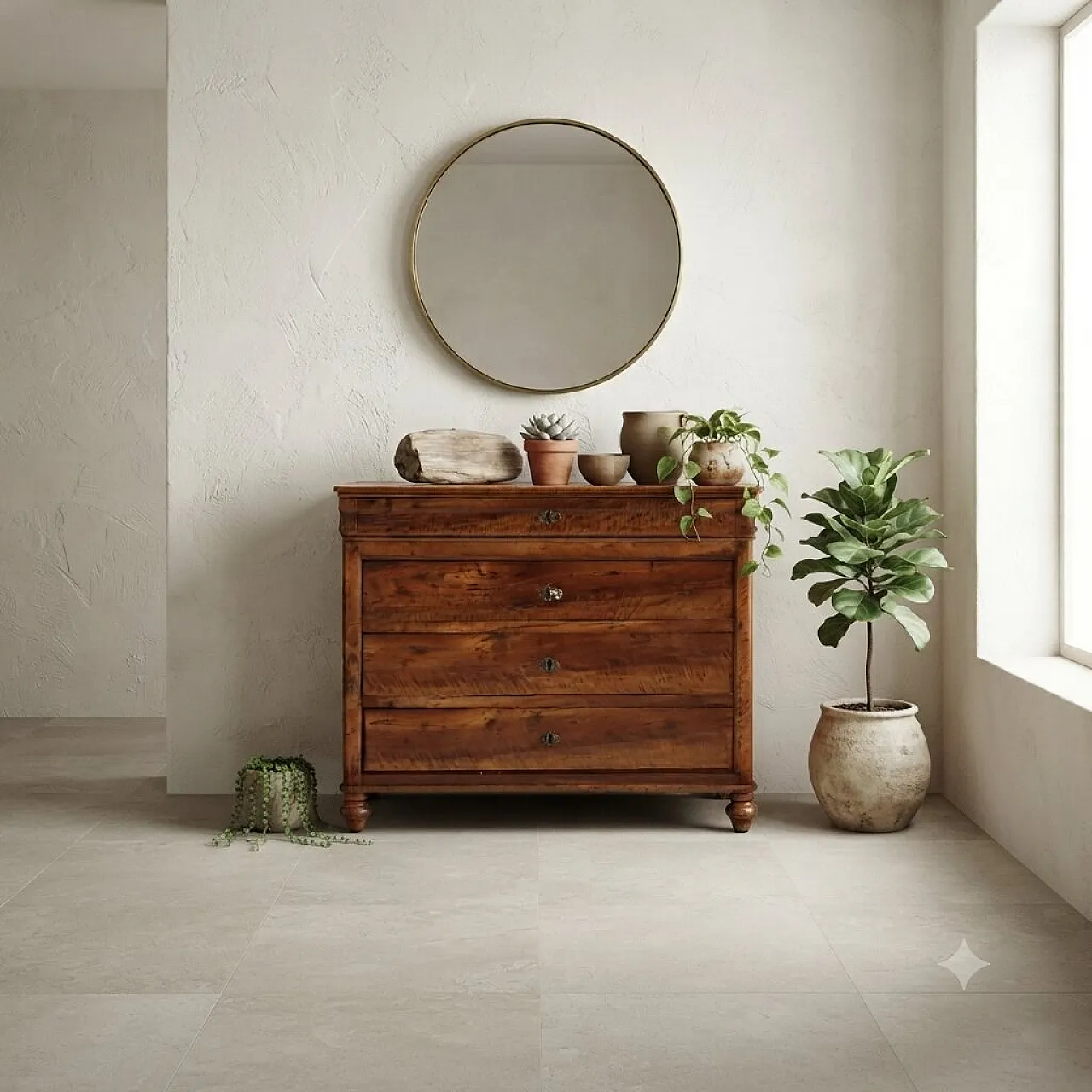 Cassettone Carlo X in noce, '800 2