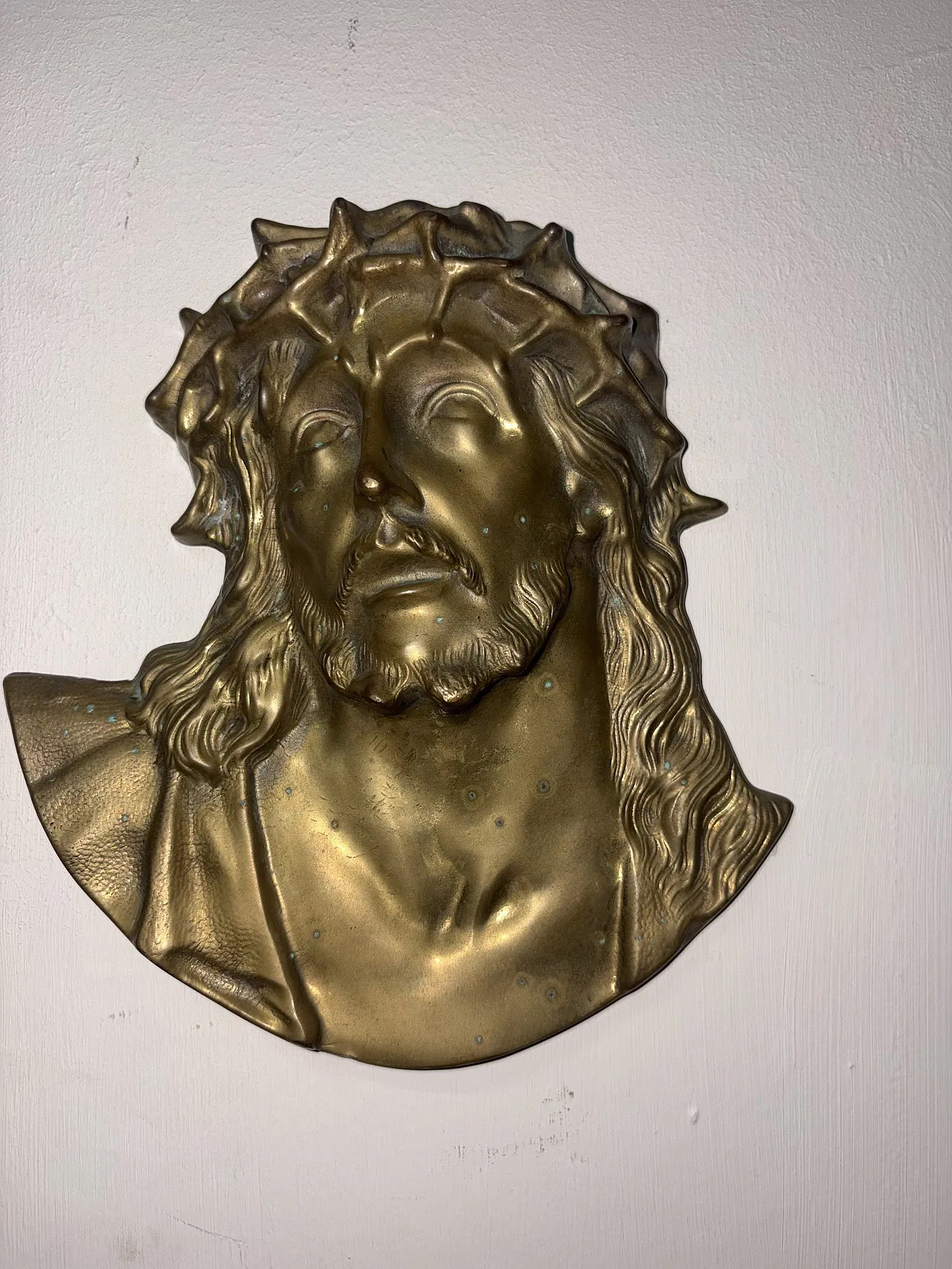 Face of Jesus in brass, 1950s 1