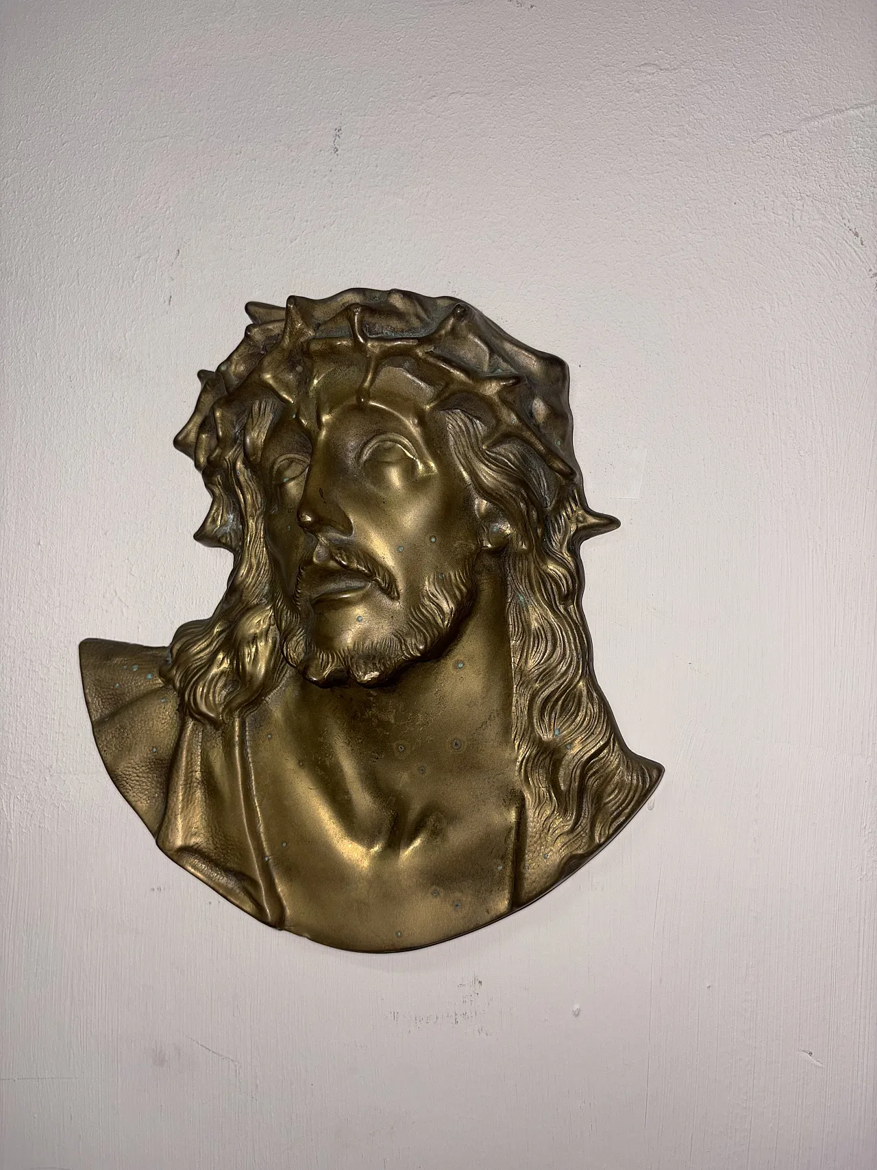 Face of Jesus in brass, 1950s 3