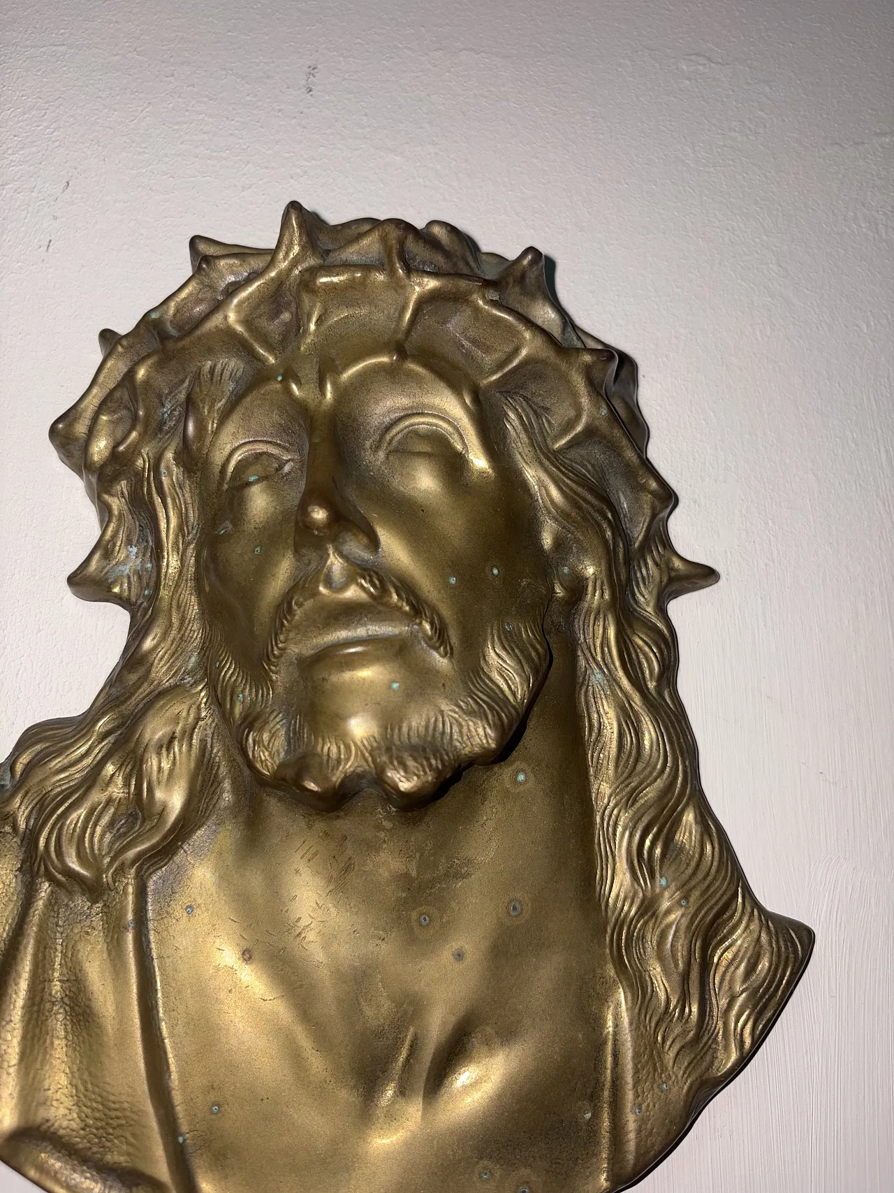 Face of Jesus in brass, 1950s 6