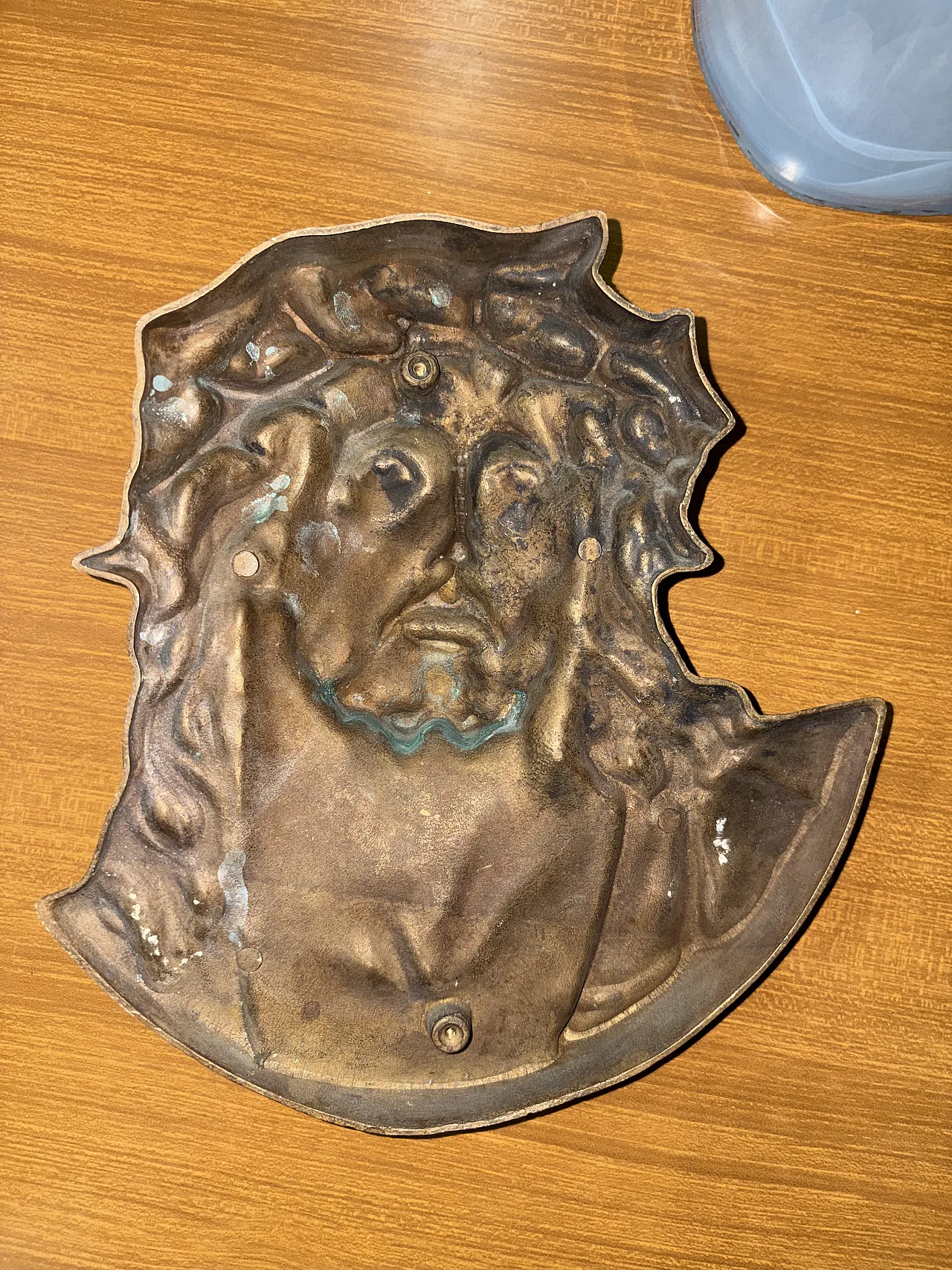 Face of Jesus in brass, 1950s 7