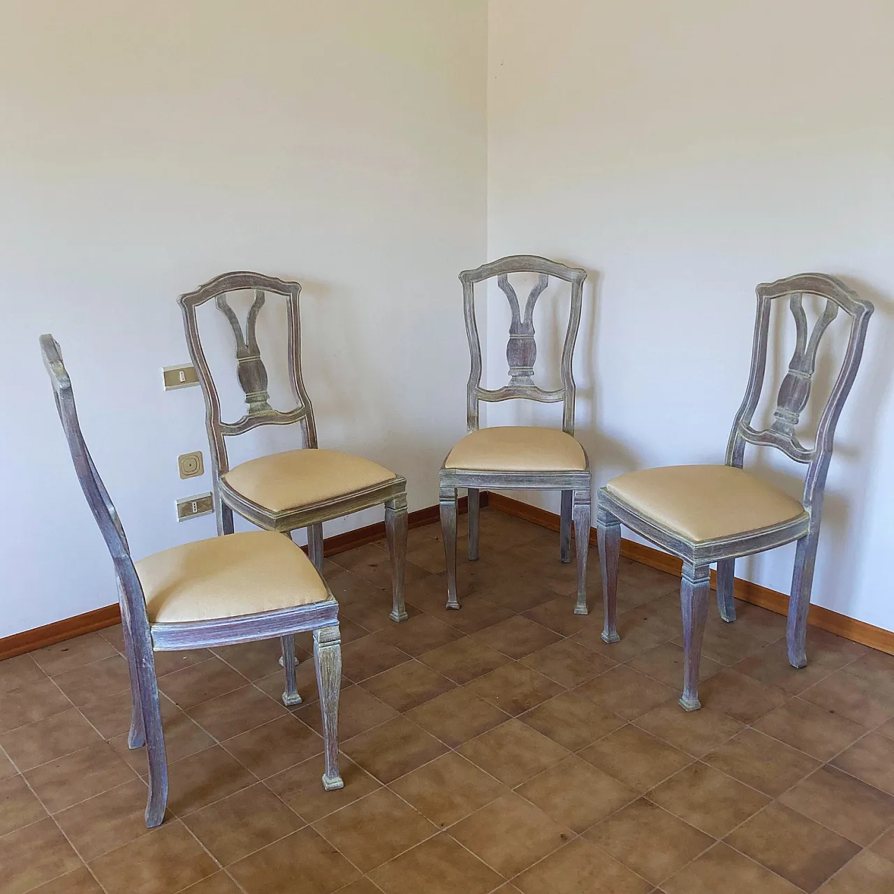 4 Dining chairs, 1960s 2